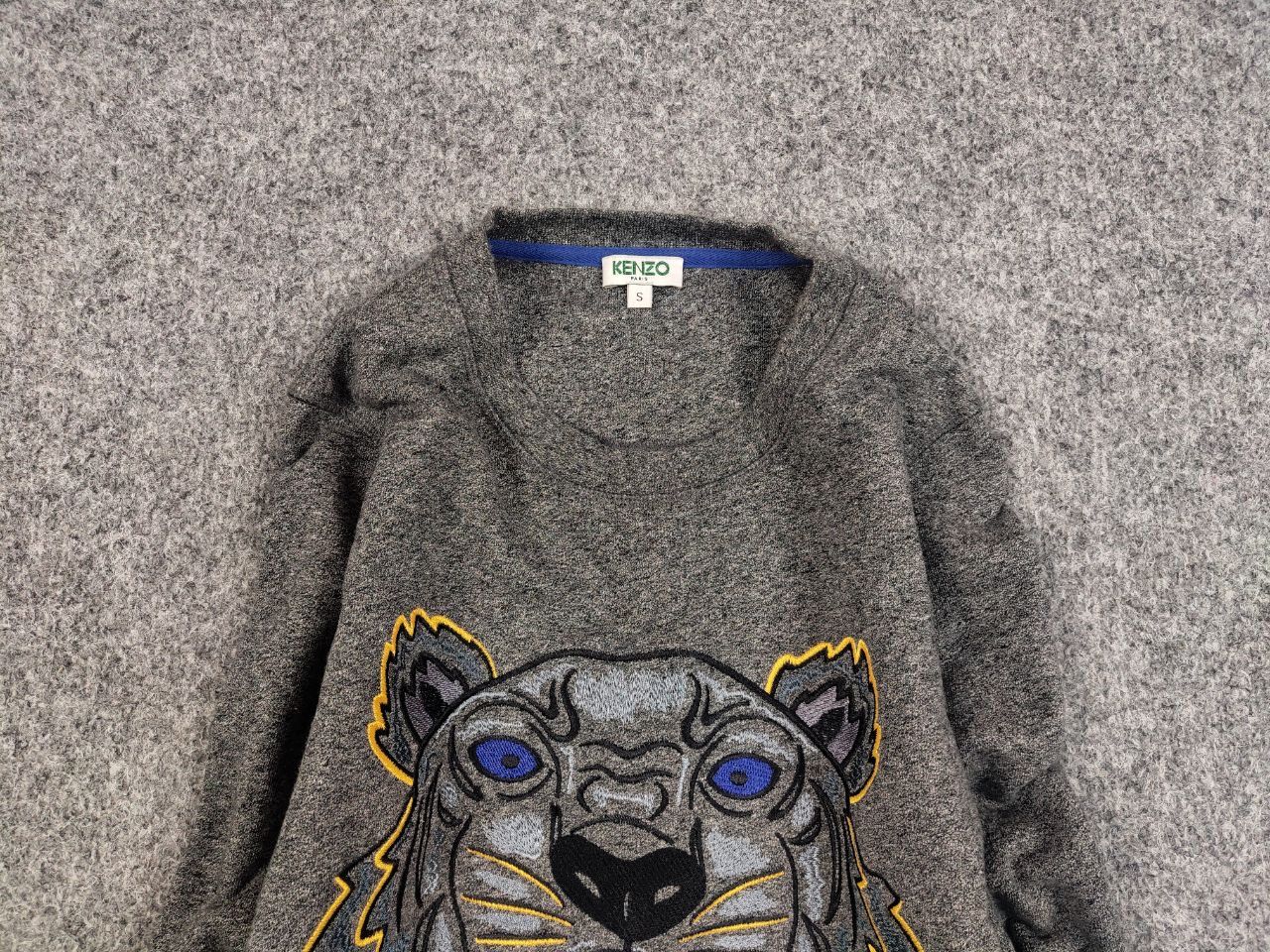 Kenzo Kenzo classic tiger embroidered Crewneck Gray Sweatshirt Size US S / EU 44-46 / 1 - 8 Thumbnail