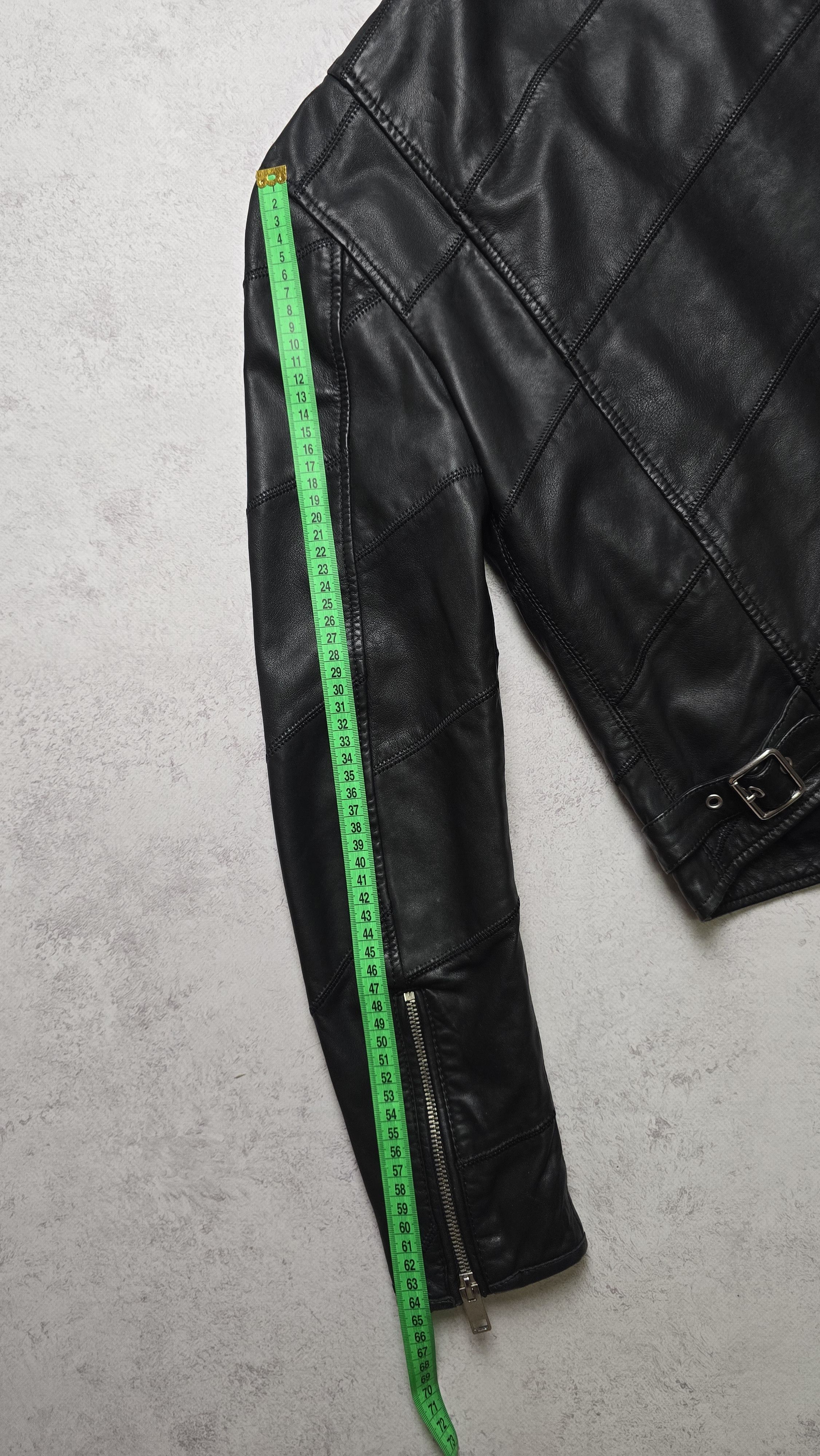 Diesel L-ARENA-A Flight Bomber motorcycle Leather Black Jacket Size M / US 6-8 / IT 42-44 - 4 Thumbnail