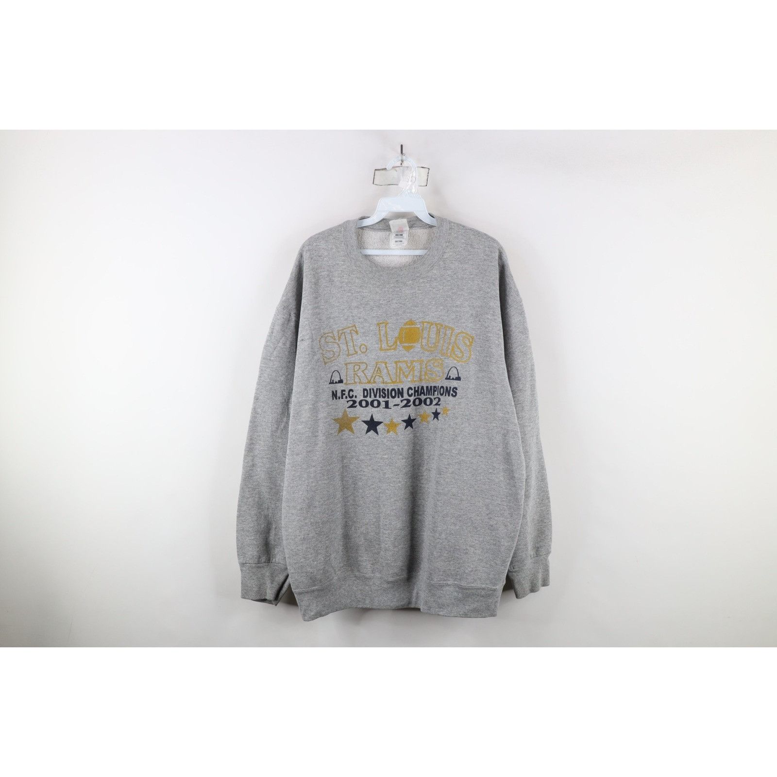 Fruit Of The Loom Vintage 2001 2002 NFC Champs St Louis Rams Sweatshirt Size US XL / EU 56 / 4 - 1 Thumbnail