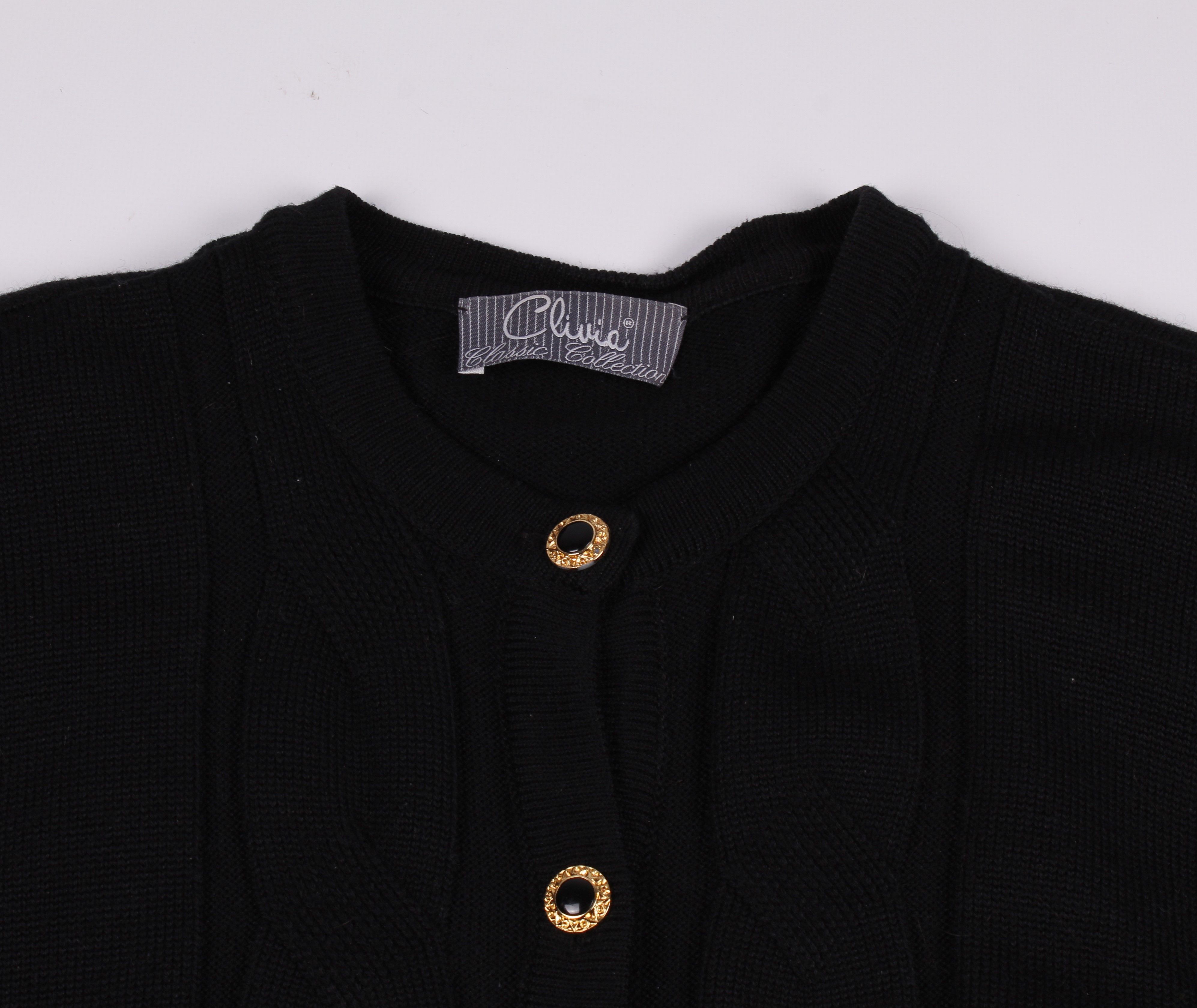Vintage Vintage 80's Wool Blend Knitted Cardigan Size M / US 6-8 / IT 42-44 - 2 Thumbnail