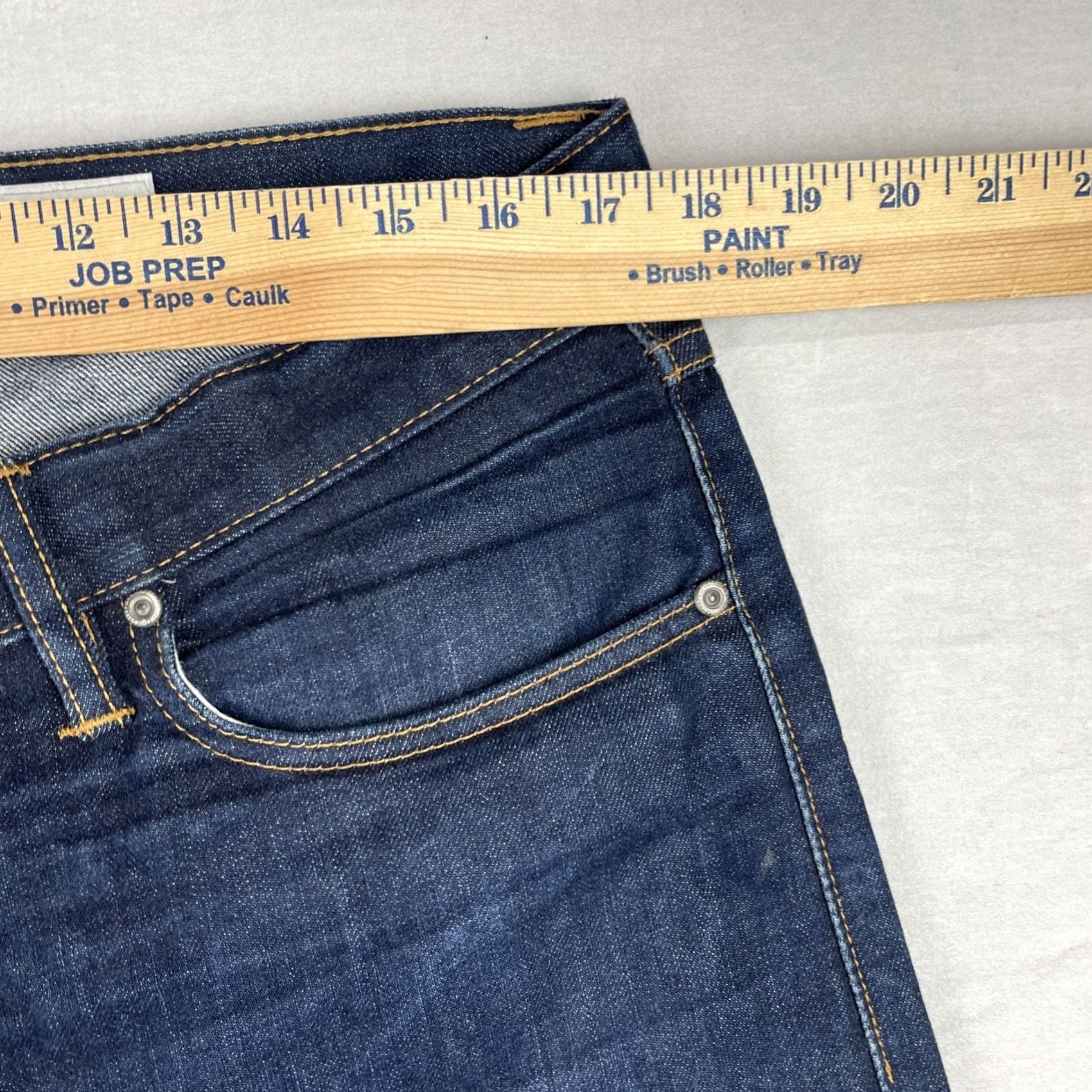 Gustin Gustin Jeans Mens 35x36 Dark Blue Raw Japanese Selvedge Denim Slim Pants 116699 Jeans Size US 35 - 7 Thumbnail