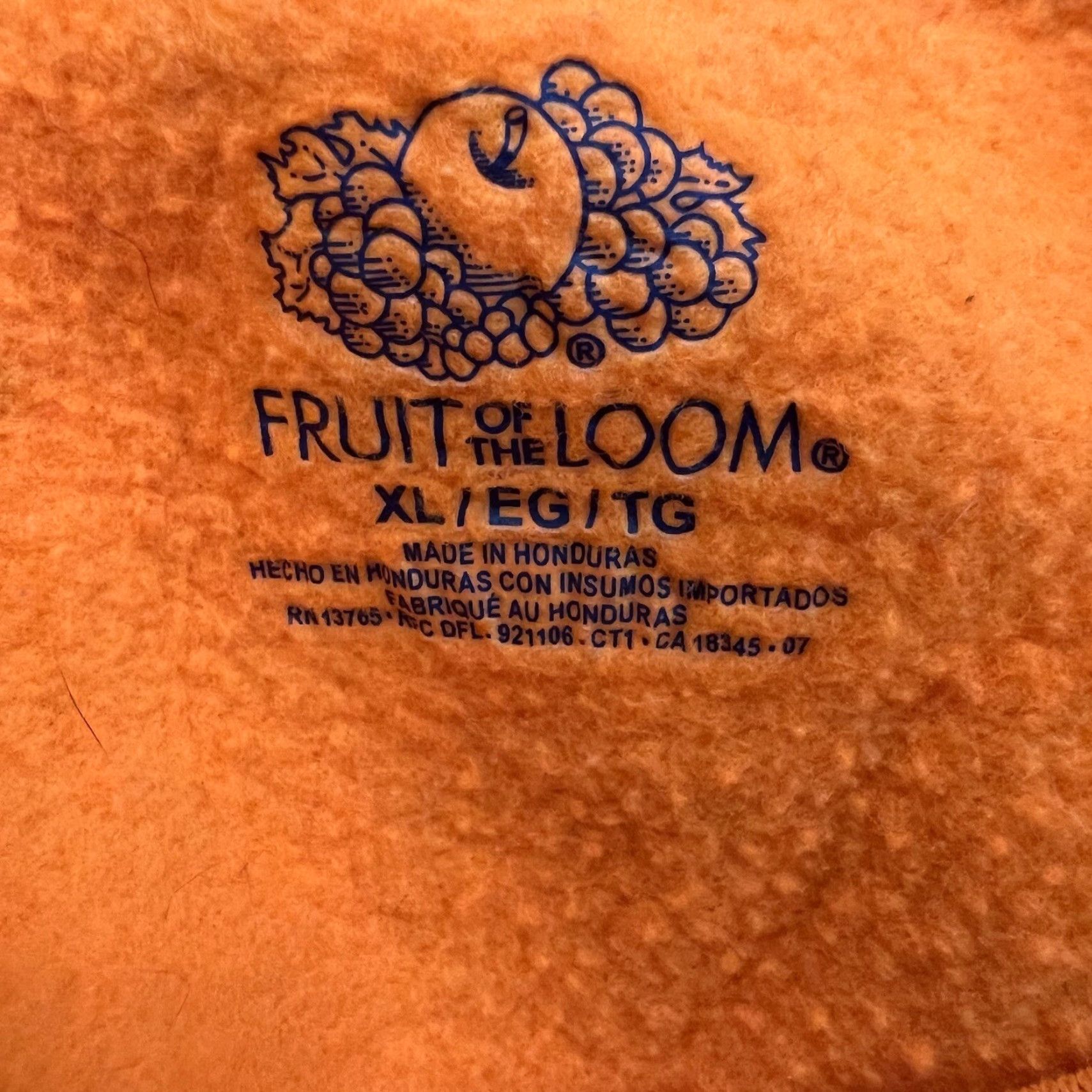 Fruit Of The Loom Blaze Orange Sweatshirt Mens XL Fruit of the Loom Crew Neck Long Sleeve Classic Hunting Size US XL / EU 56 / 4 - 4 Thumbnail