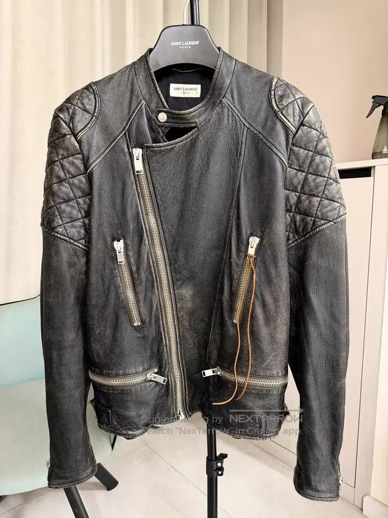 Saint Laurent Paris Saint Laurent Paris Sheepskin Beetle Leather Jacket Size US M / EU 48-50 / 2 - 1 Thumbnail