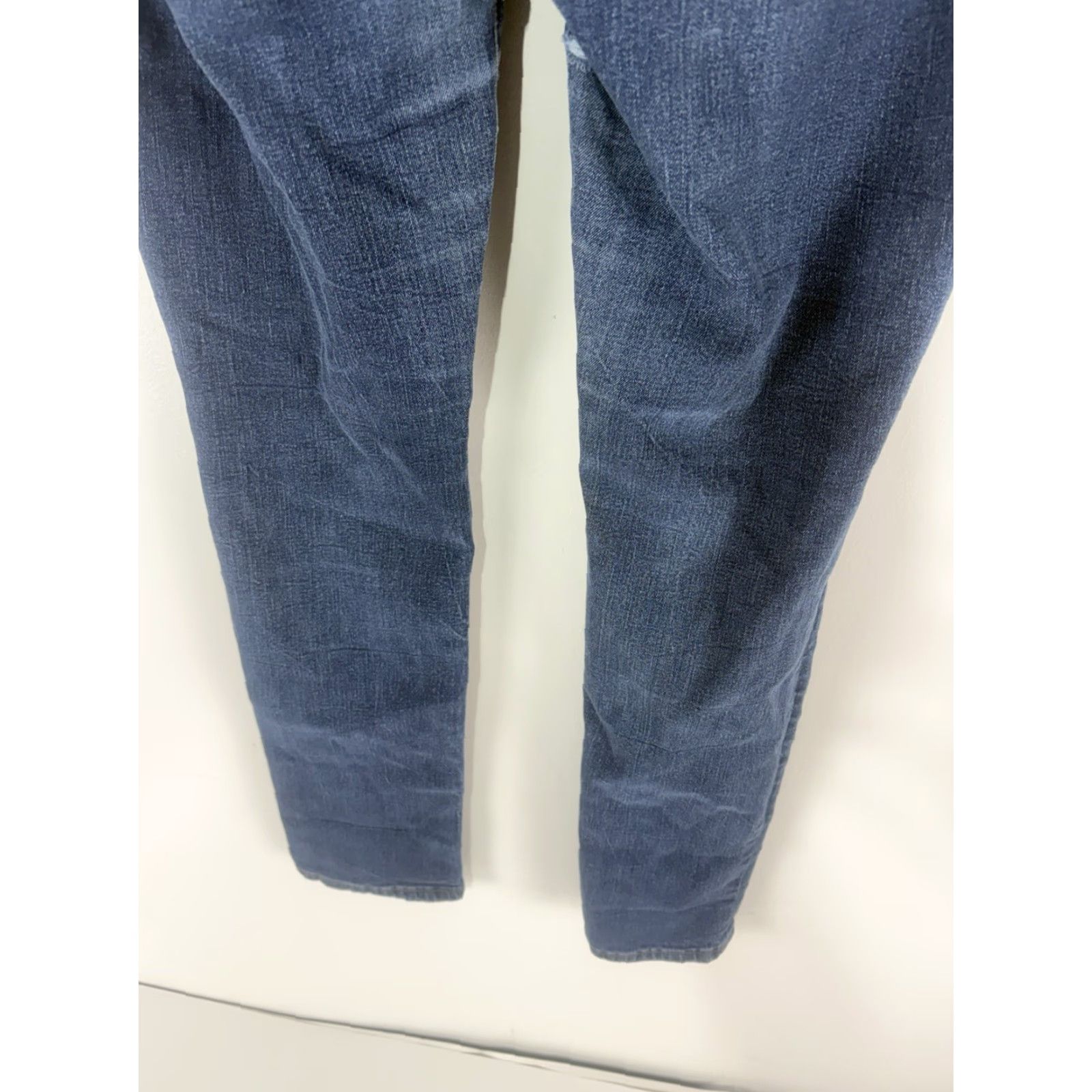 Vintage Aeropostale Skinny Jeans Womens 10Reg Dk Faded Wash W-Whiskers Size 32" / US 10 / IT 46 - 6 Thumbnail