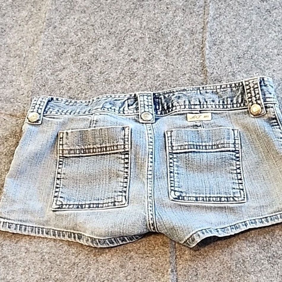 Abercrombie & Fitch VINTAGE Abercrombie & Fitch Shorts Womens Size 4 Denim Blue Hot Pants Jeans Stretch Regular Womens 4 Modern era 90s? Size 27" / US 4 / IT 40 - 5 Thumbnail