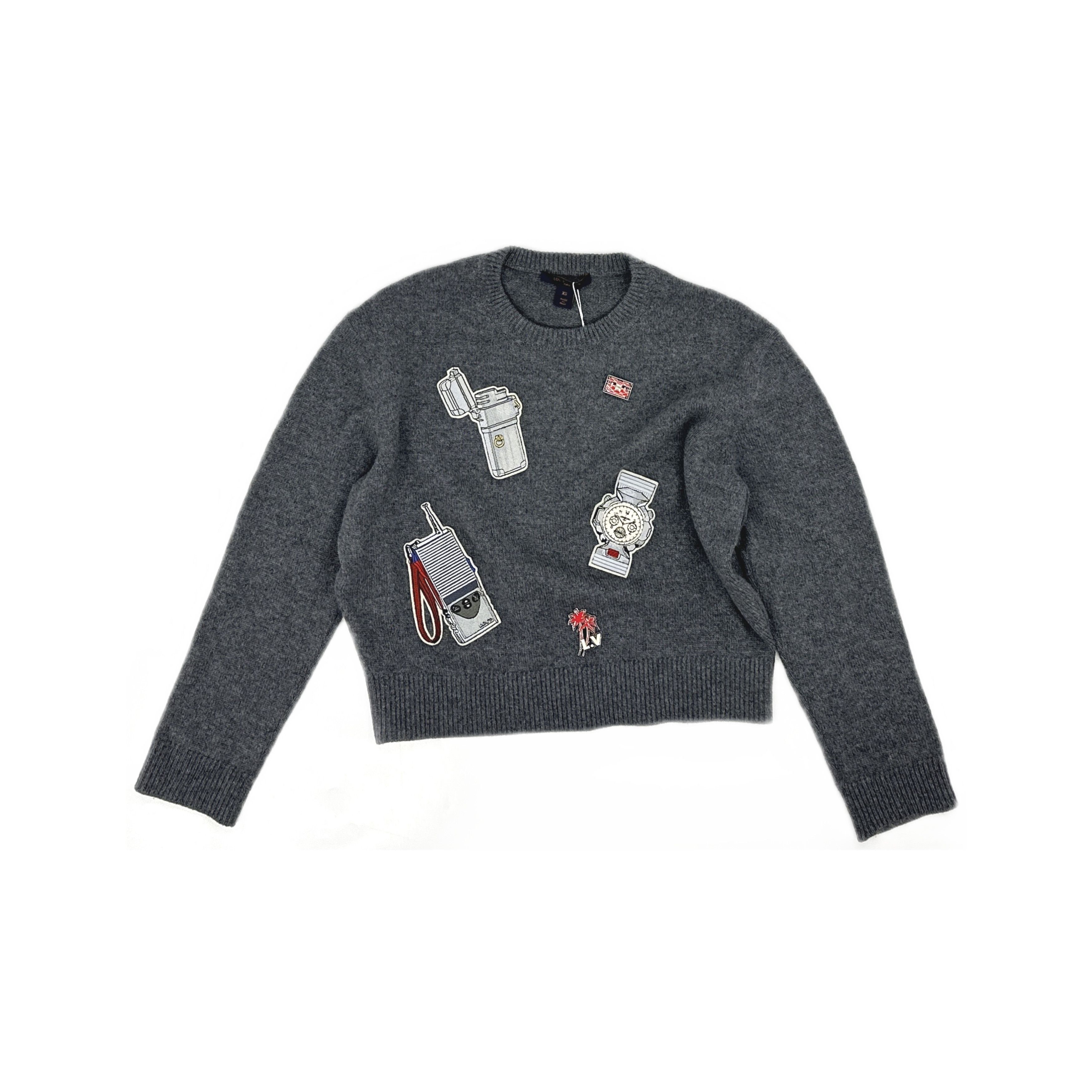 Louis Vuitton Louis Vuitton Patch Embroidered Cashmere Sweater XS Size US XS / EU 42 / 0 - 1 Thumbnail