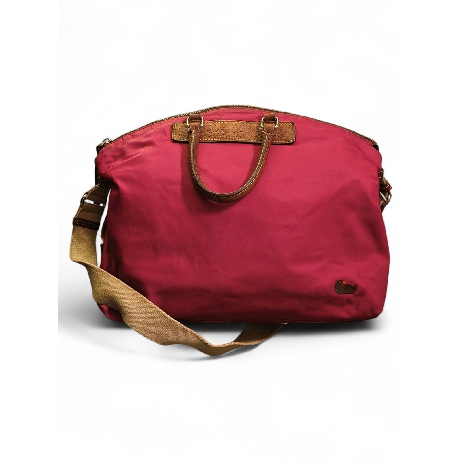 Dooney & Bourke Vintage Dooney & Bourke Red Nylon Duffel Bag Size ONE SIZE - 1 Thumbnail