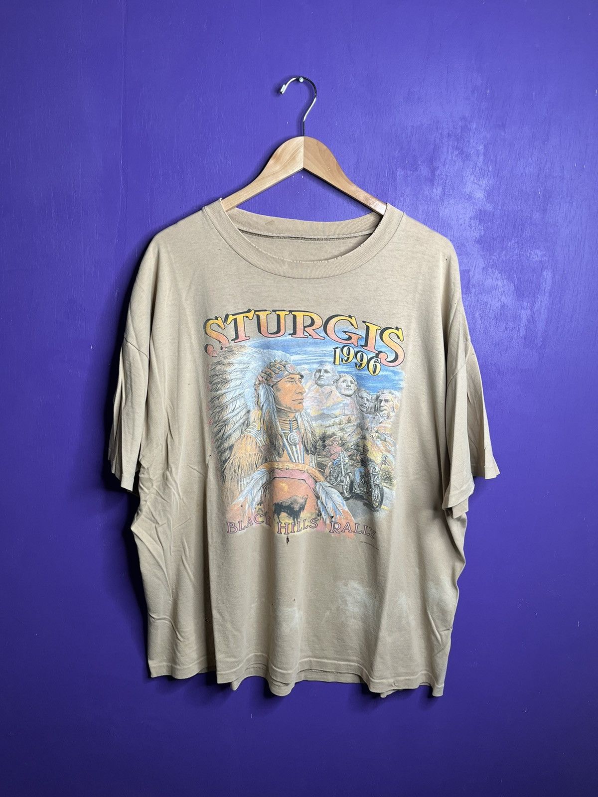 Harley Davidson × Vintage Vintage 1996 Sturgis black hills rally American Indian tee Size US XXL / EU 58 / 5 - 1 Thumbnail