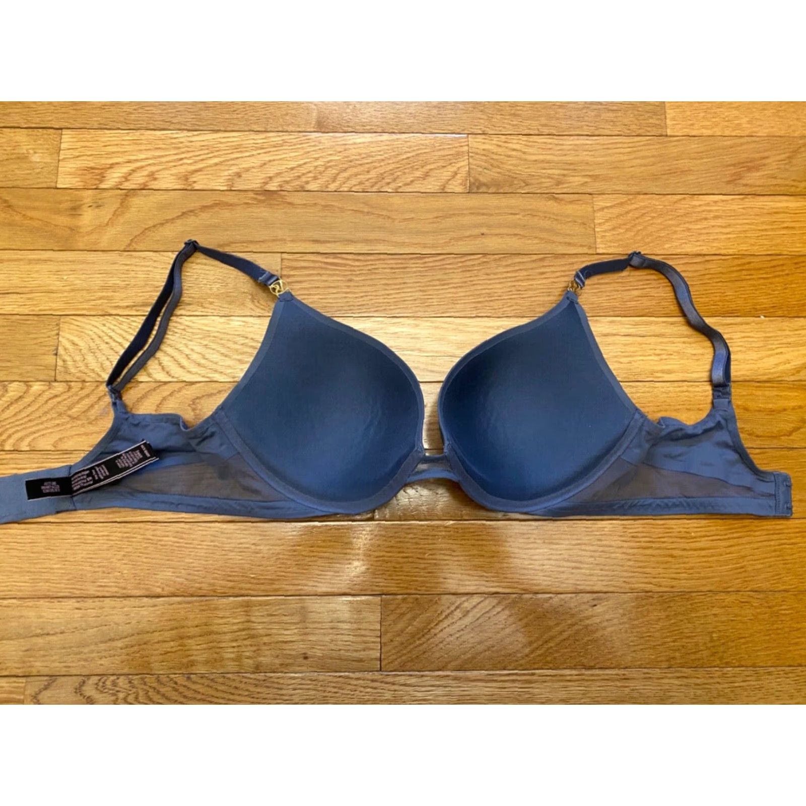 Victoria's Secret Victoria's Secret Very Sexy Uplift Plunge Bra 32DD Gray - Women’s, Push Up, Underwire, Hook & Eye Closure, Solid Pattern, Size 34 Band, DD Cup Size ONE SIZE - 2 Thumbnail