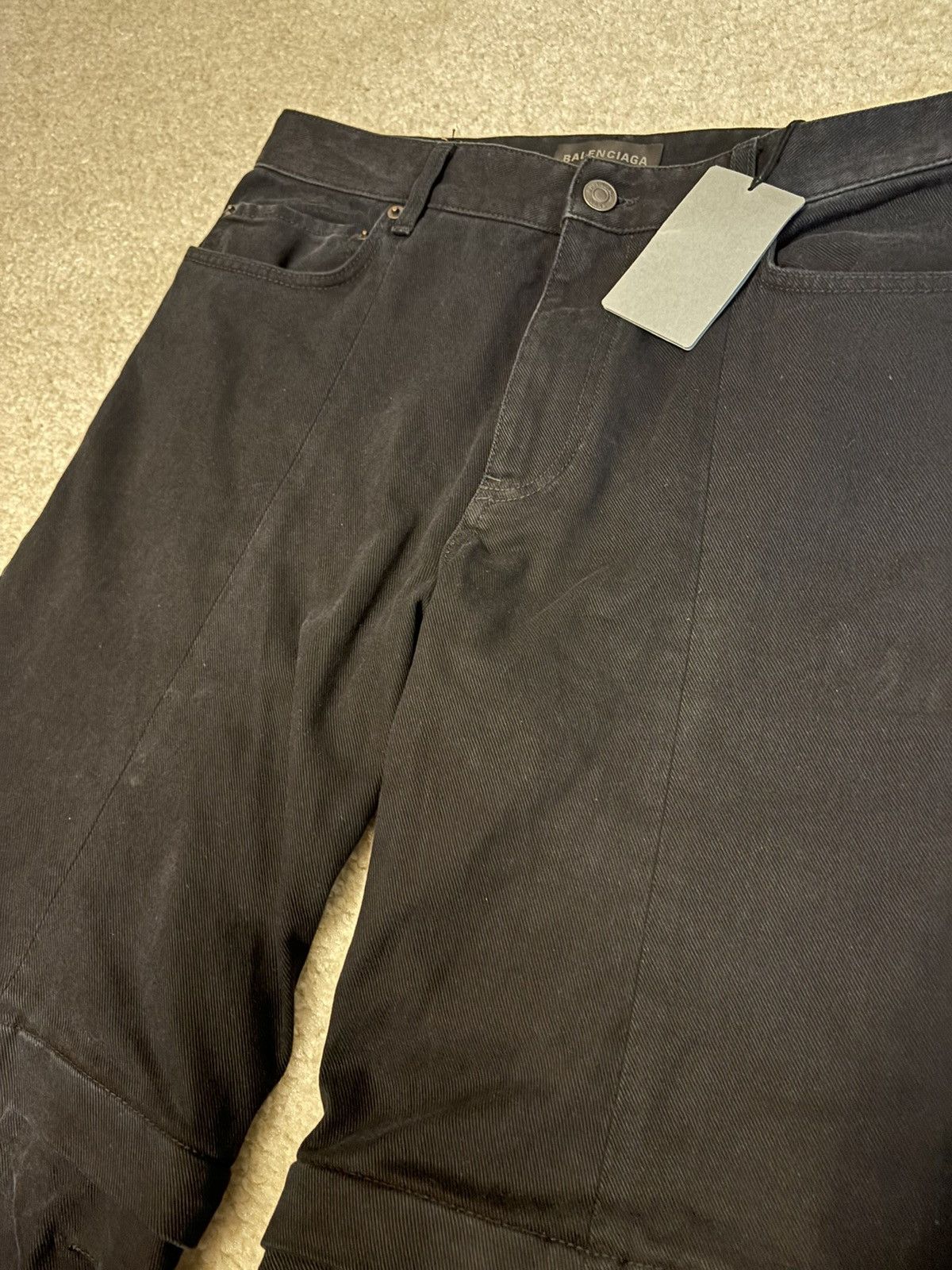 Balenciaga Balenciaga Flared Cargo Pants Sunbleached Black Size US 30 / EU 46 - 2 Thumbnail