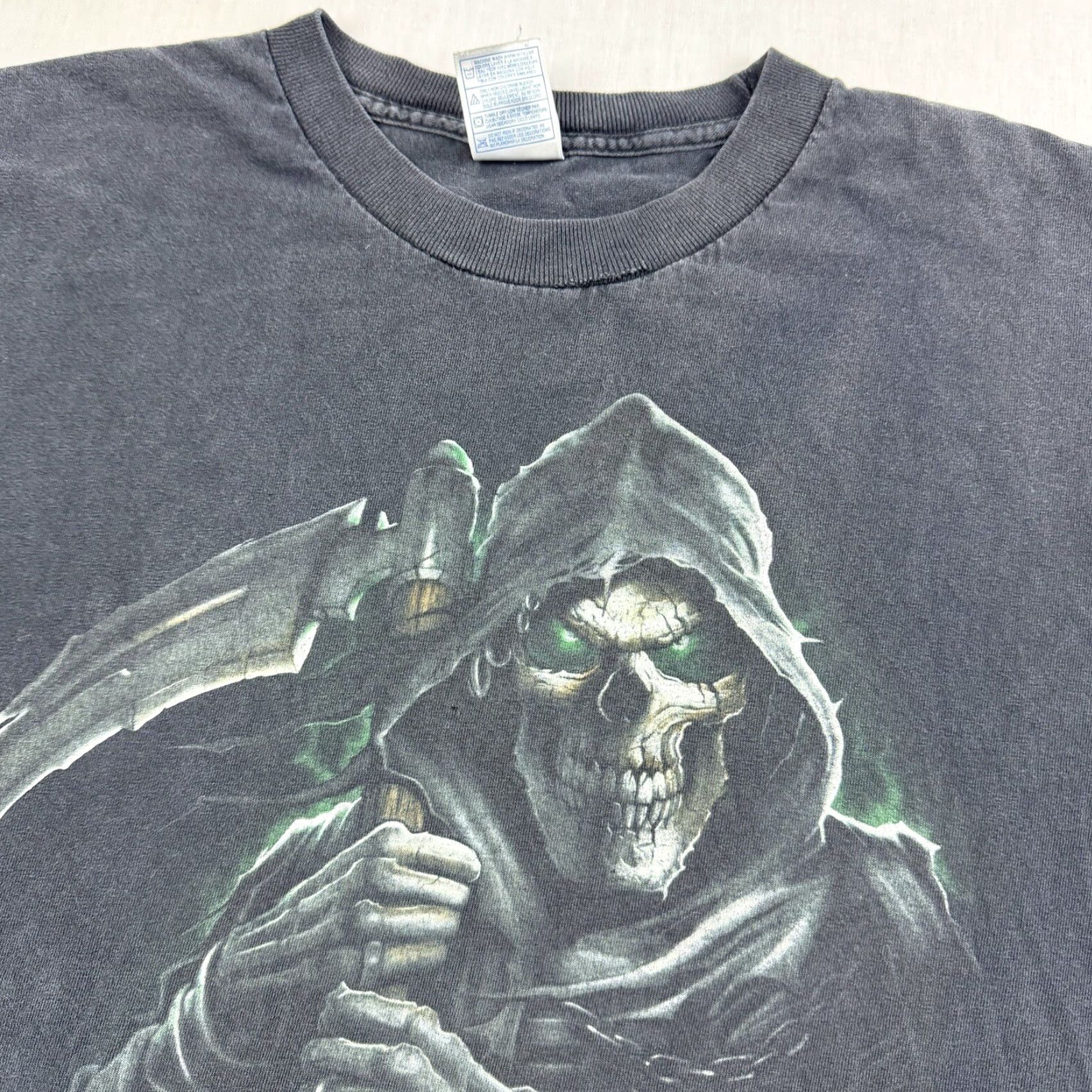 Vintage VINTAGE Grim Reaper Shirt Men's L Black Graphic Y2K Grunge Punk Shirt Size US L / EU 52-54 / 3 - 2 Thumbnail