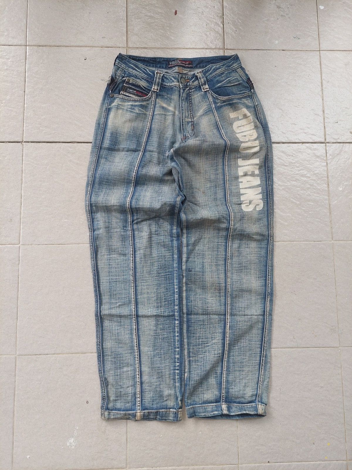 Fubu Fubu Jeans Big Logo Denim Pants Vintage Streetwear Size US 32 / EU 48 - 2 Thumbnail