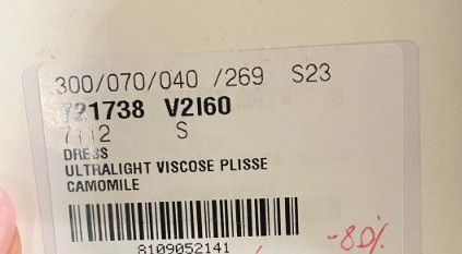 Bottega Veneta o1bcso1str0225 Graphic Viscose Asymmetric Midi Dress Size S / US 4 / IT 40 - 5 Thumbnail