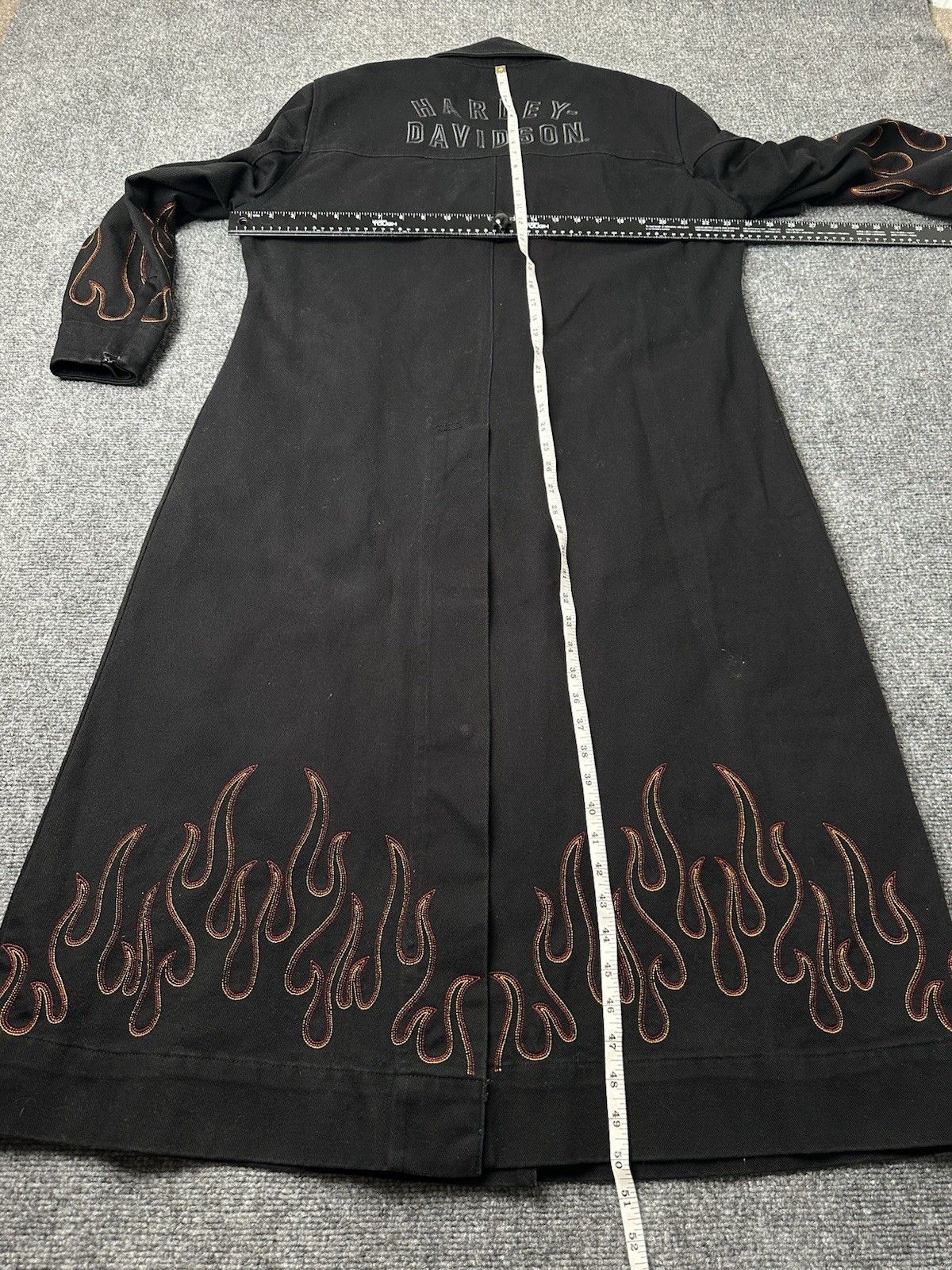Harley Davidson Mens Coat Harley Davidson Flame Embroidered Long, Size XL Size US XL / EU 56 / 4 - 10 Thumbnail