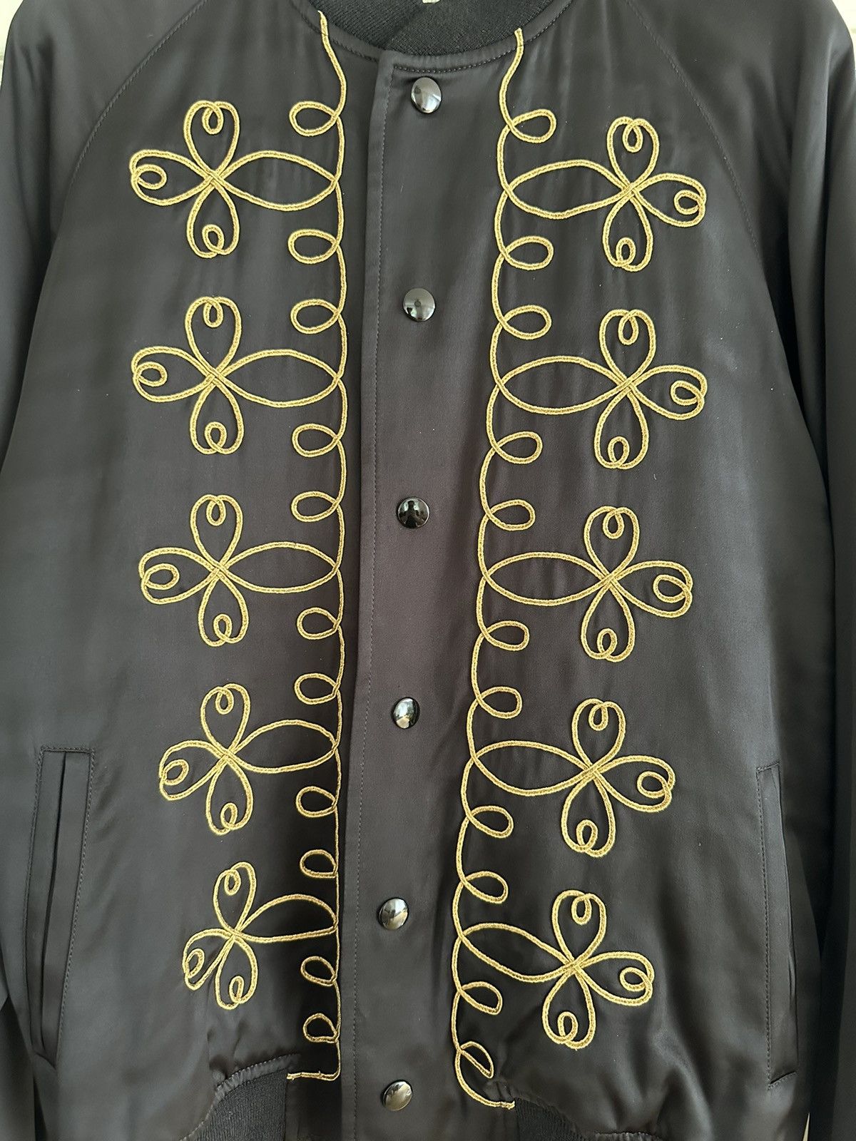 Saint Laurent Paris Officer SS15 Runway Satin Jacket Hedi Slimane Size US M / EU 48-50 / 2 - 2 Thumbnail