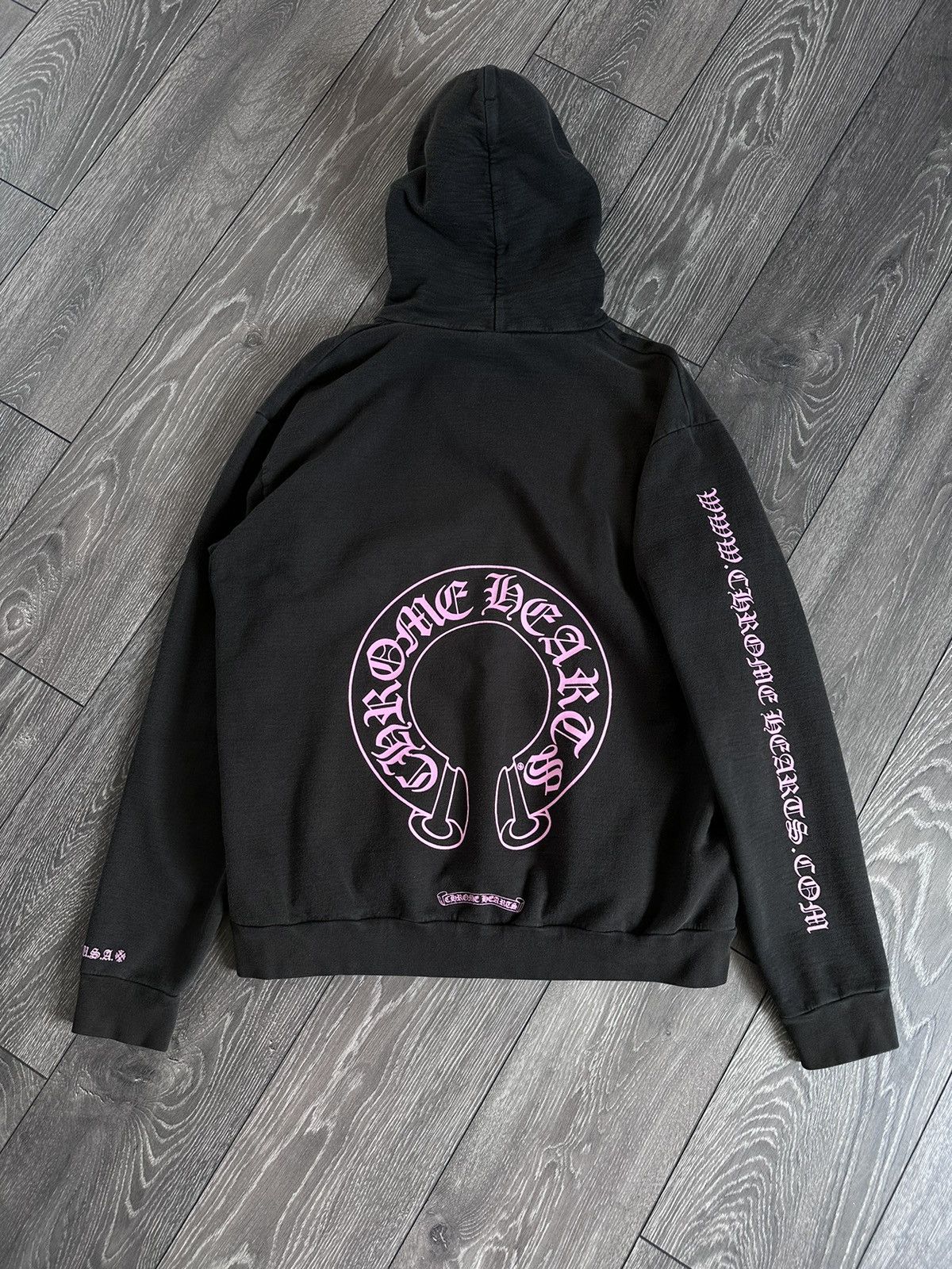 Chrome Hearts Black Pink Horseshoe Hoodie main image 0