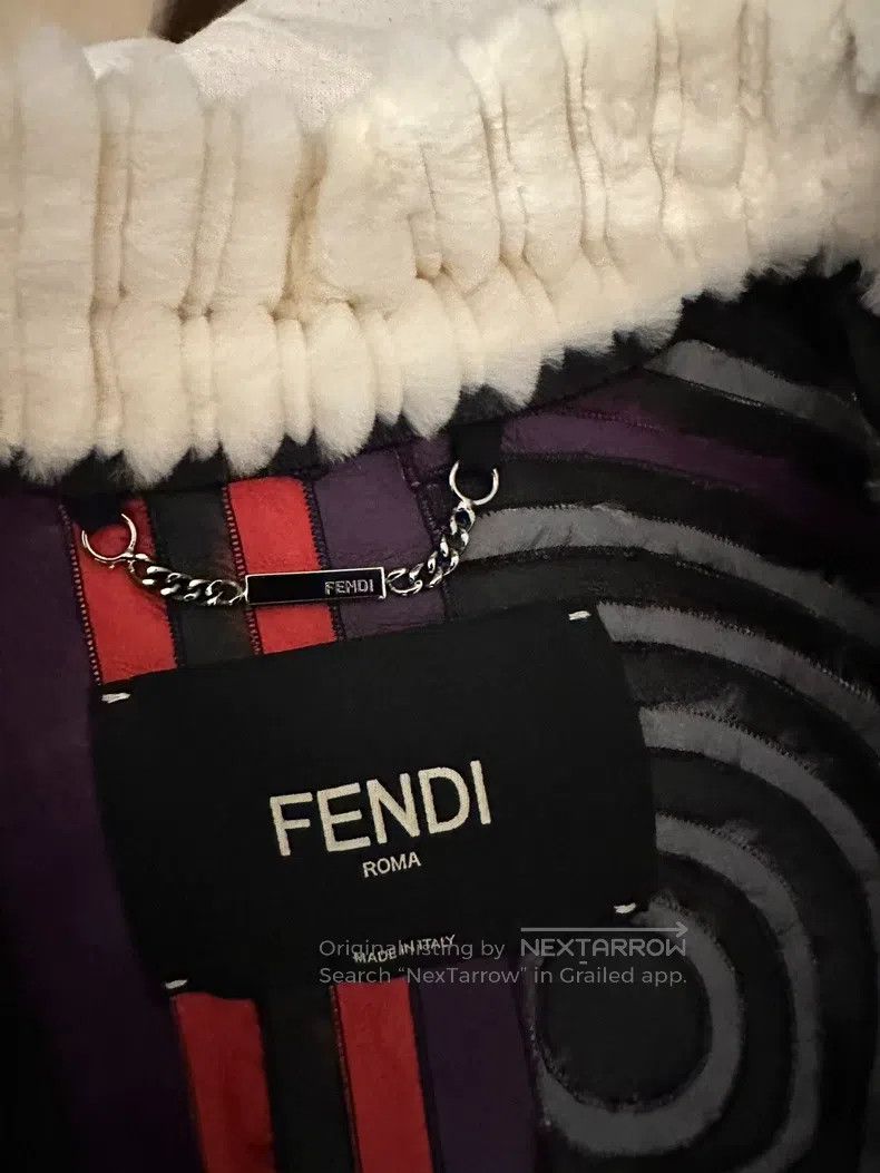 Fendi Fendi Black Color Block Cashmere and Fur Integrated Coat Size XS / US 0-2 / IT 36-38 - 3 Thumbnail