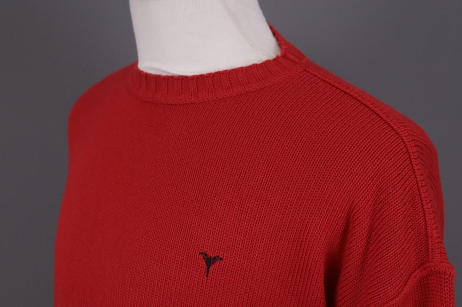 Carlo Colucci Carlo Colucci Red Crew Neck Knit Sweater Size 56 Size US M / EU 48-50 / 2 - 10 Thumbnail