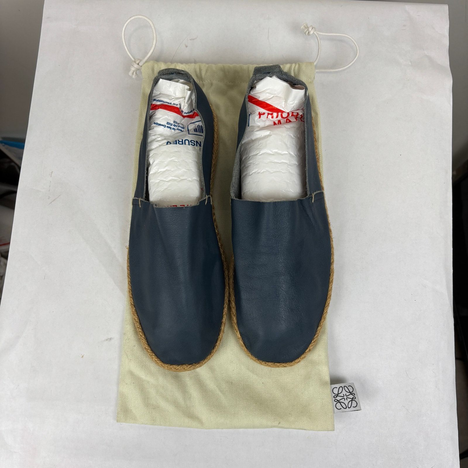 Loewe Loewe Leather Espadrille Flats Shoes Women's 10 Navy Size US 10 / IT 40 - 5 Thumbnail