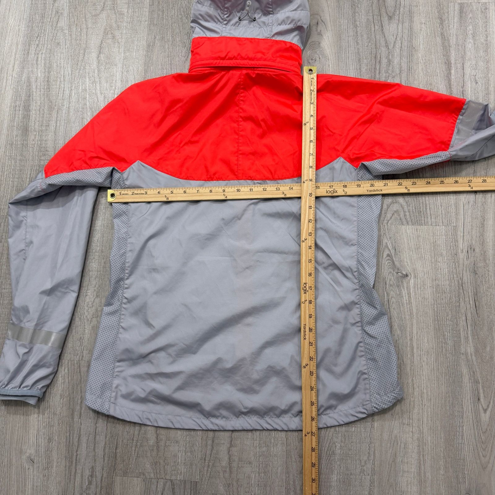 Nike Nike Vapor Running Jacket Women's Large Gray Orange Hooded Size L / US 10 / IT 46 - 9 Thumbnail