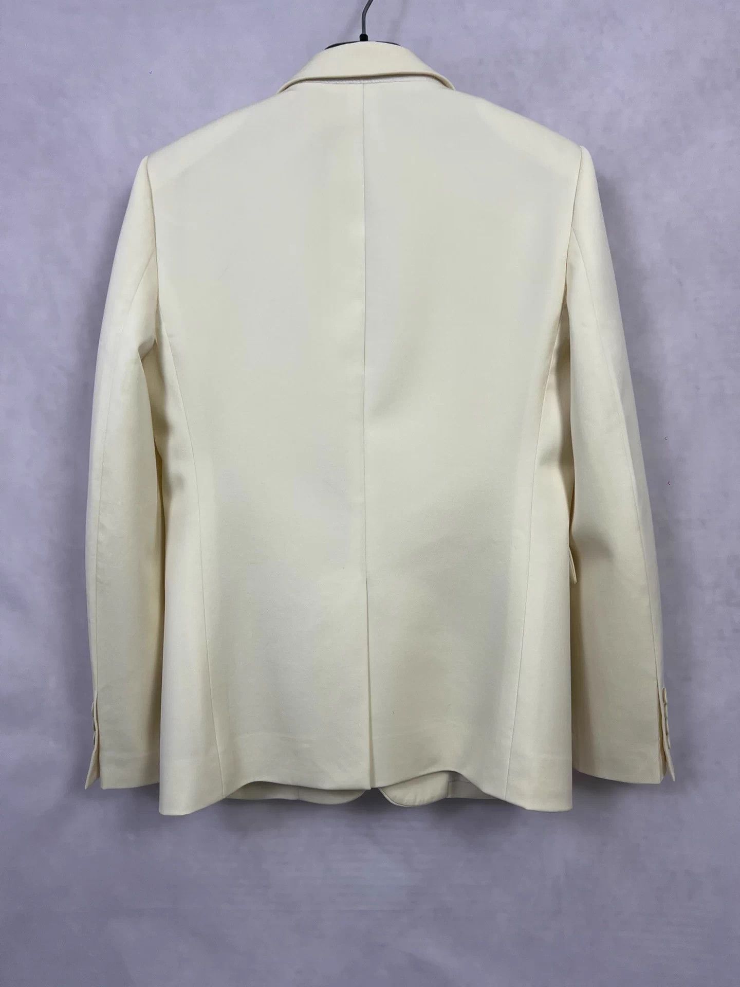 Saint Laurent Paris SAINT LAURENT SLP 24SS Cream White 44 Big Lapel Blazer Size 44R - 2 Thumbnail