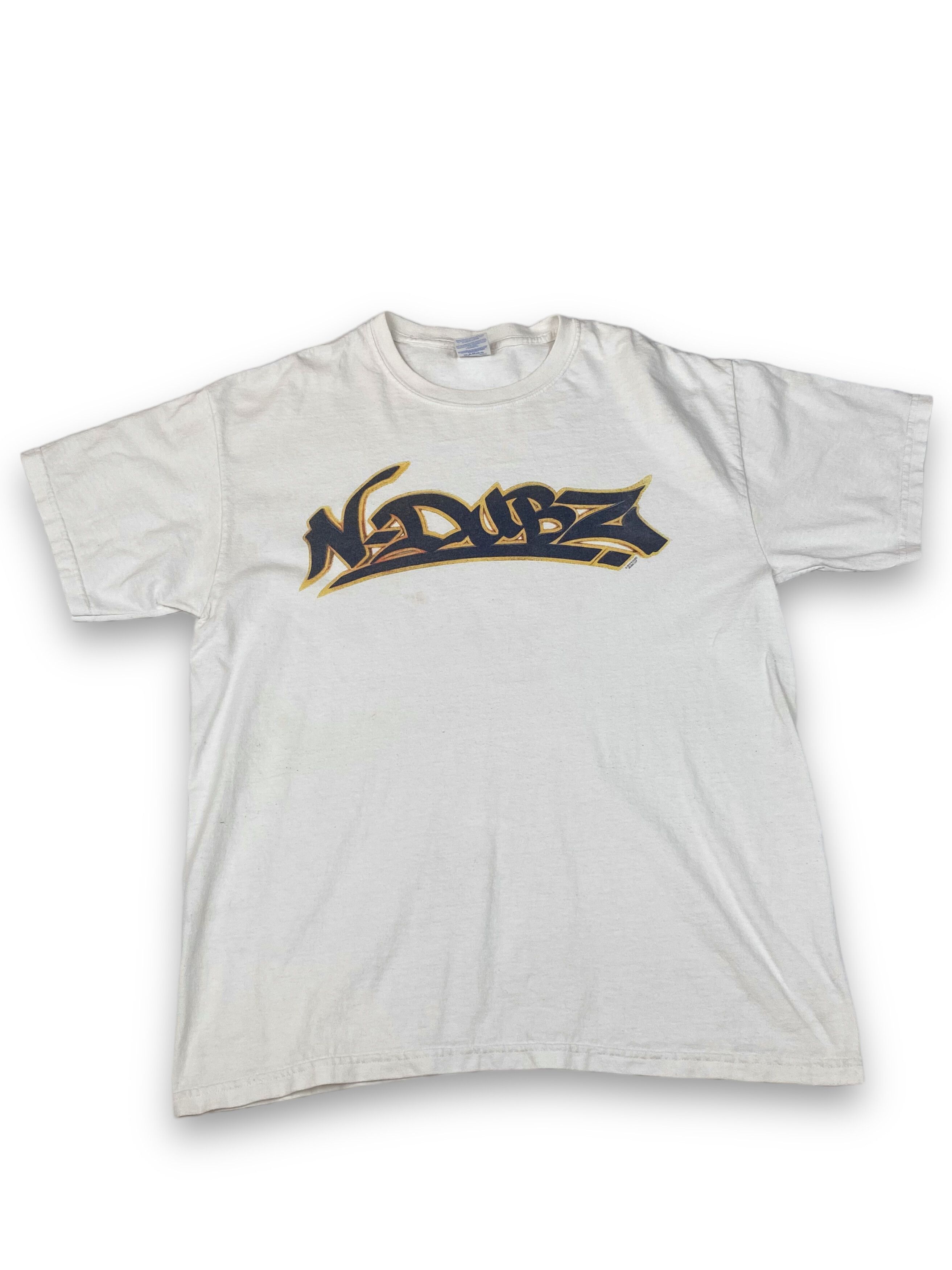 Pre-owned Band Tees Vintage N - Dubz 2010 Graffiti Big Logo White T-shirt M674