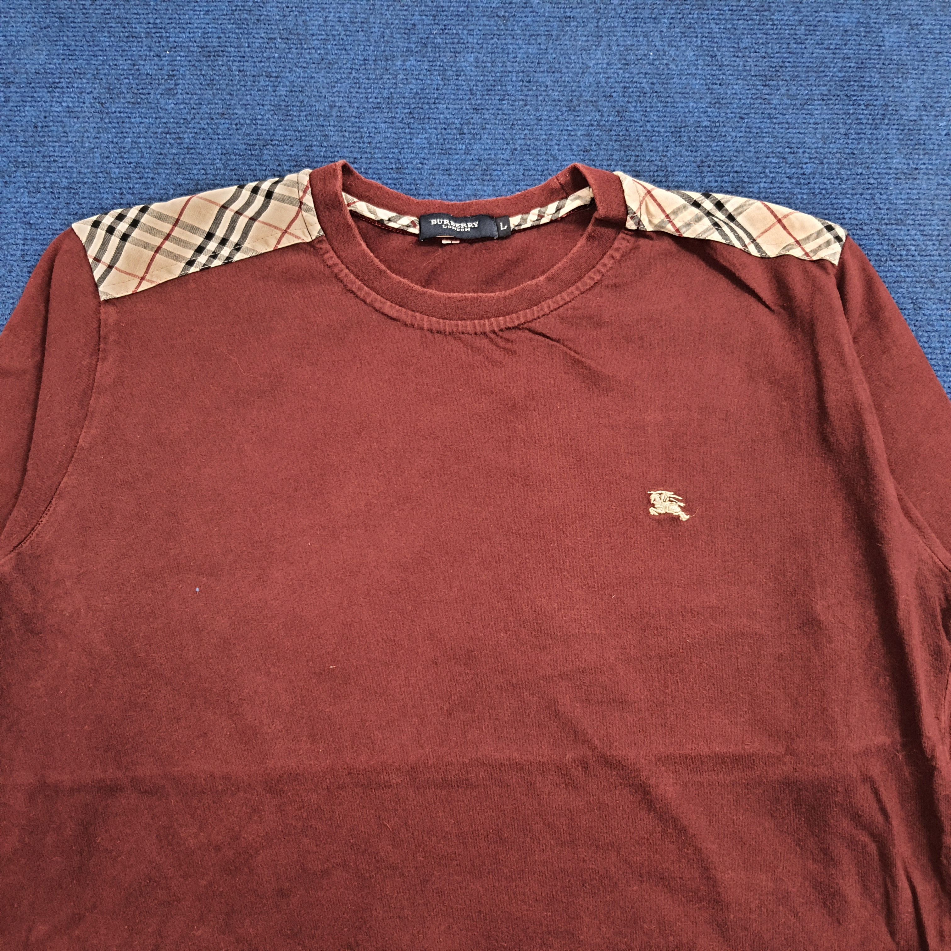 Burberry × Vintage Vintage Burberry Nova Check Long Sleeve T-shirt cp2 Size US L / EU 52-54 / 3 - 2 Thumbnail