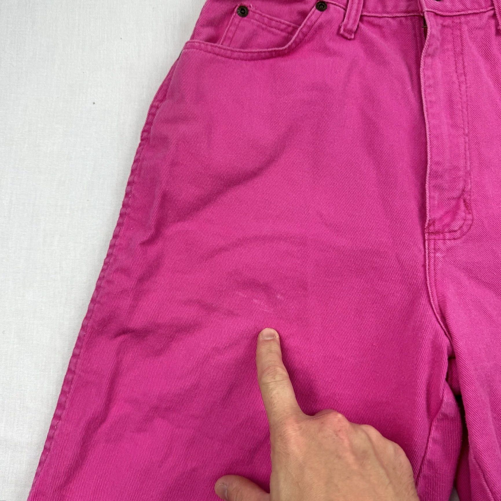 Vintage VINTAGE Congo Jeans Shorts Womens 10 Hipster 80s High Waist Pink Denim 80s Barbie USA Womens Size 32" / US 10 / IT 46 - 2 Thumbnail