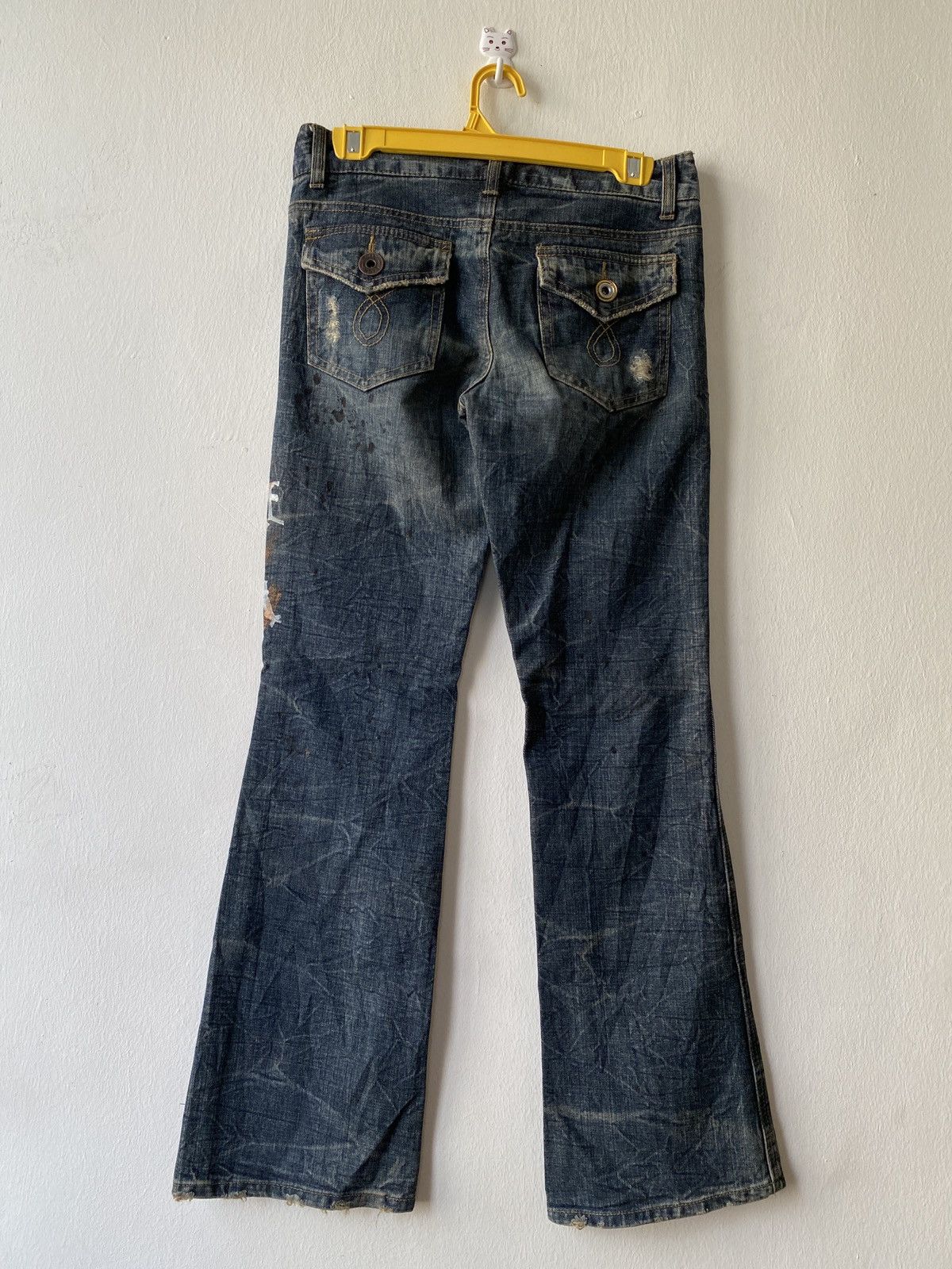 Japanese Brand Japanese Brand Back Rush Flare Distressed Denim Size US 29 - 2 Thumbnail