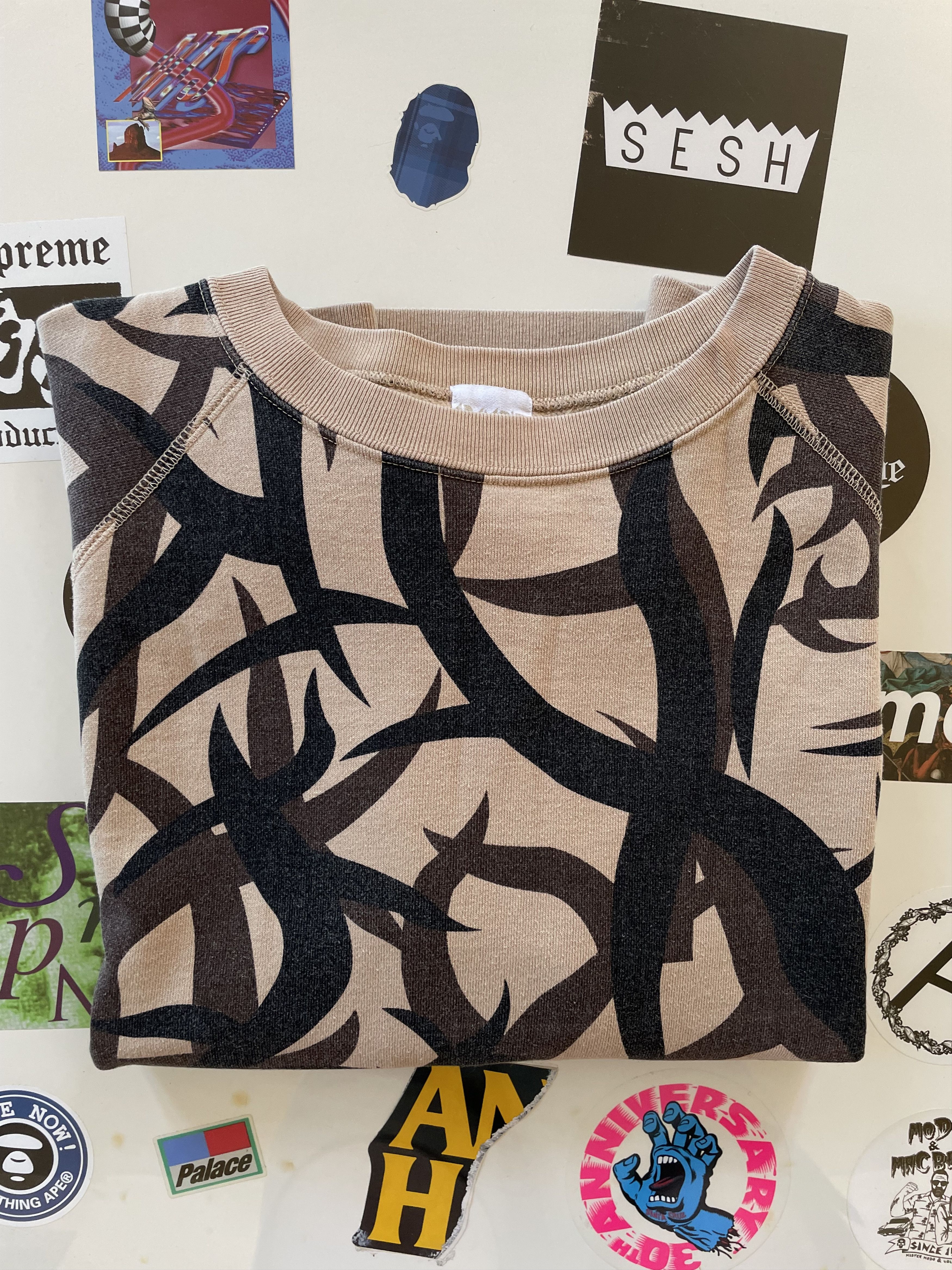 Bape Vintage Y2K Bape A Bathing Ape Tribal Camo Crewneck Size US M / EU 48-50 / 2 - 8 Thumbnail
