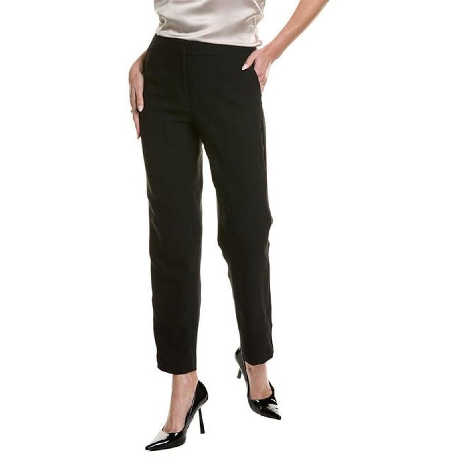 Lafayette 148 Lafayette 148 Clinton Black Ankle Dress Pants Size 6 Size 28" / US 6 / IT 42 - 1 Thumbnail