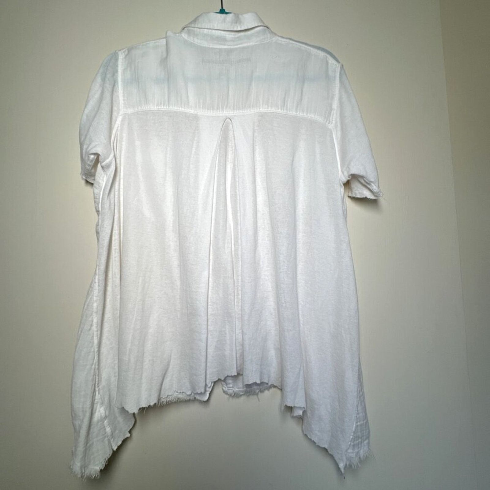 Enza Costa Enza Costa Italian Pima Cotton blend Shirt Raw Edge Hem sz M Size M / US 6-8 / IT 42-44 - 7 Thumbnail
