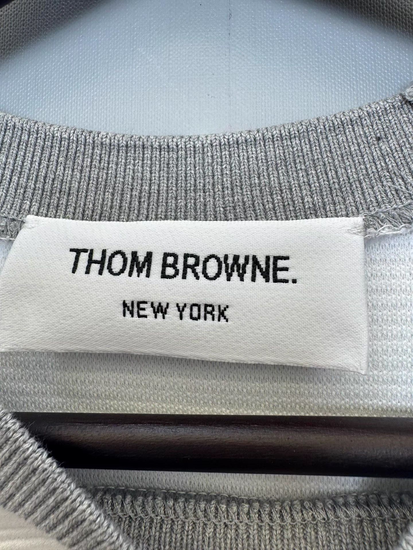 Thom Browne Thom Browne New Waffle Stripe Short-Sleeve Sweatshirt K36 Size US XS / EU 42 / 0 - 3 Thumbnail