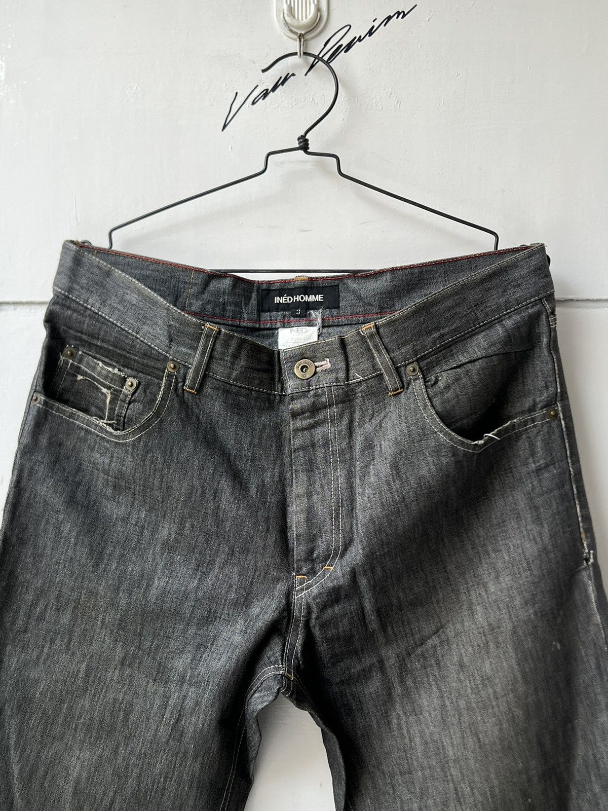 Yohji Yamamoto INED Yohji Yamamoto Denim Long Pants Size US 32 / EU 48 - 2 Thumbnail