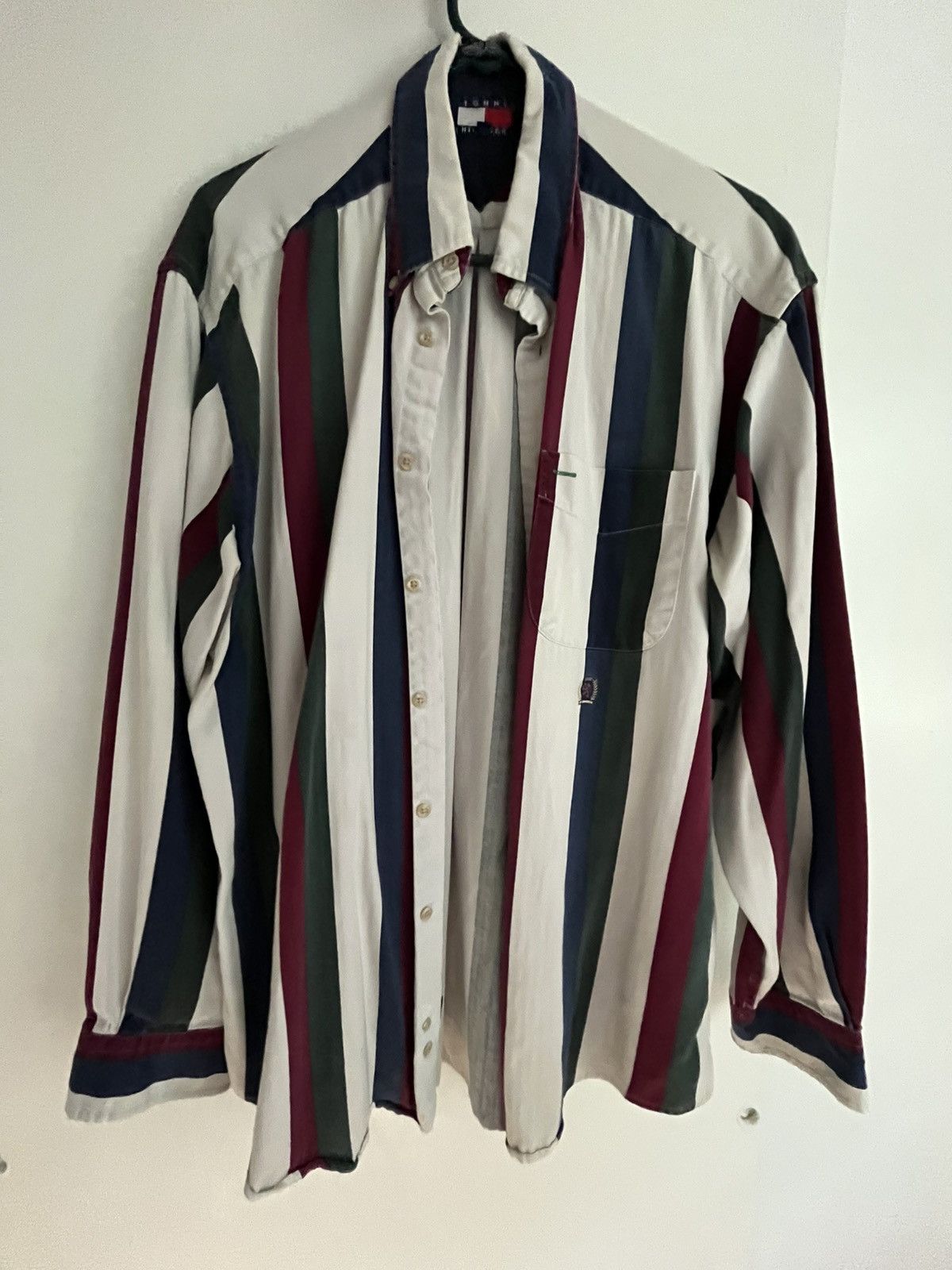 Tommy Hilfiger Vintage Long Sleeve Tommy Hilfiger Button Up Size US XL / EU 56 / 4 - 1 Thumbnail