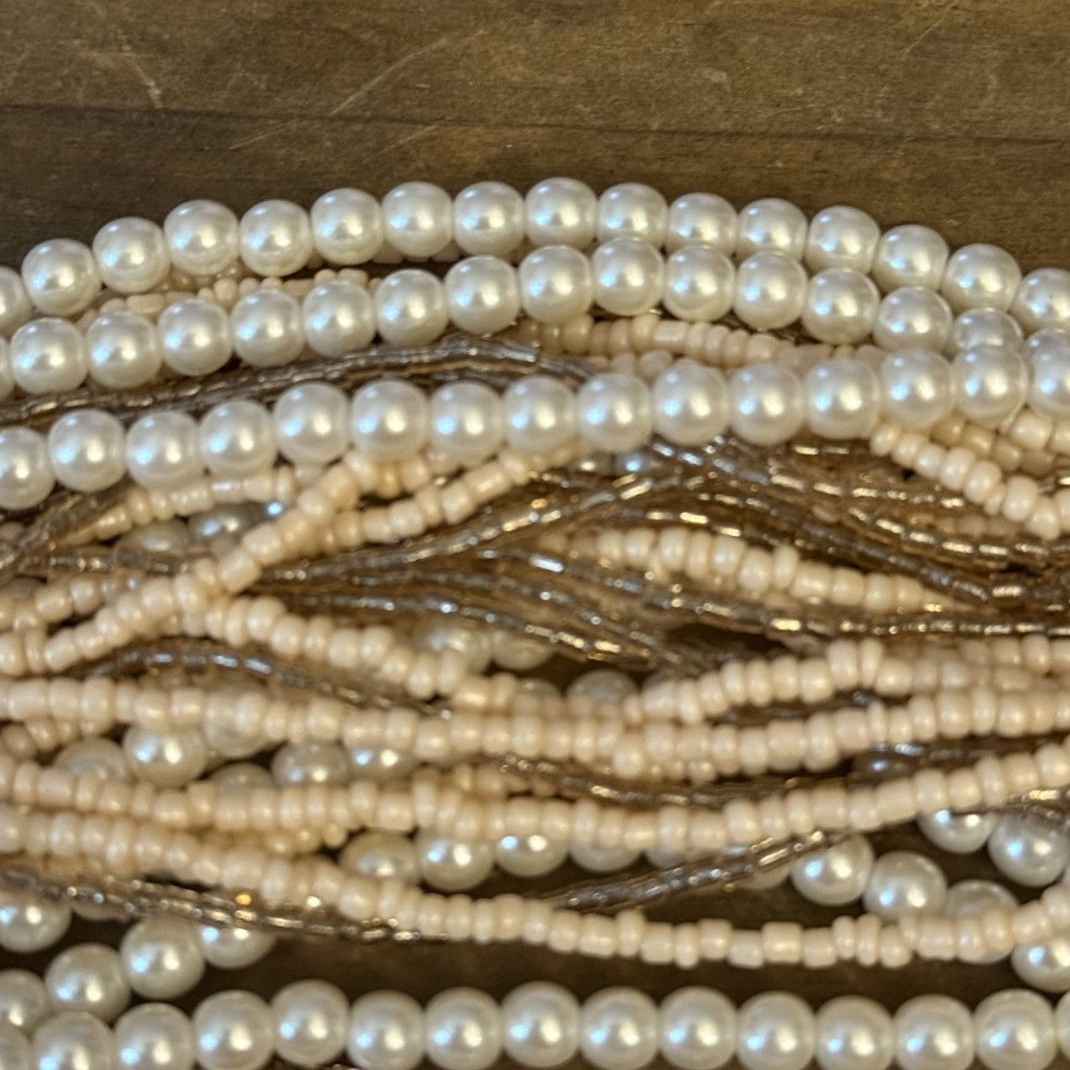 Other Long elegant layered multi strand mixed bead/pearl necklace Size ONE SIZE - 4 Thumbnail