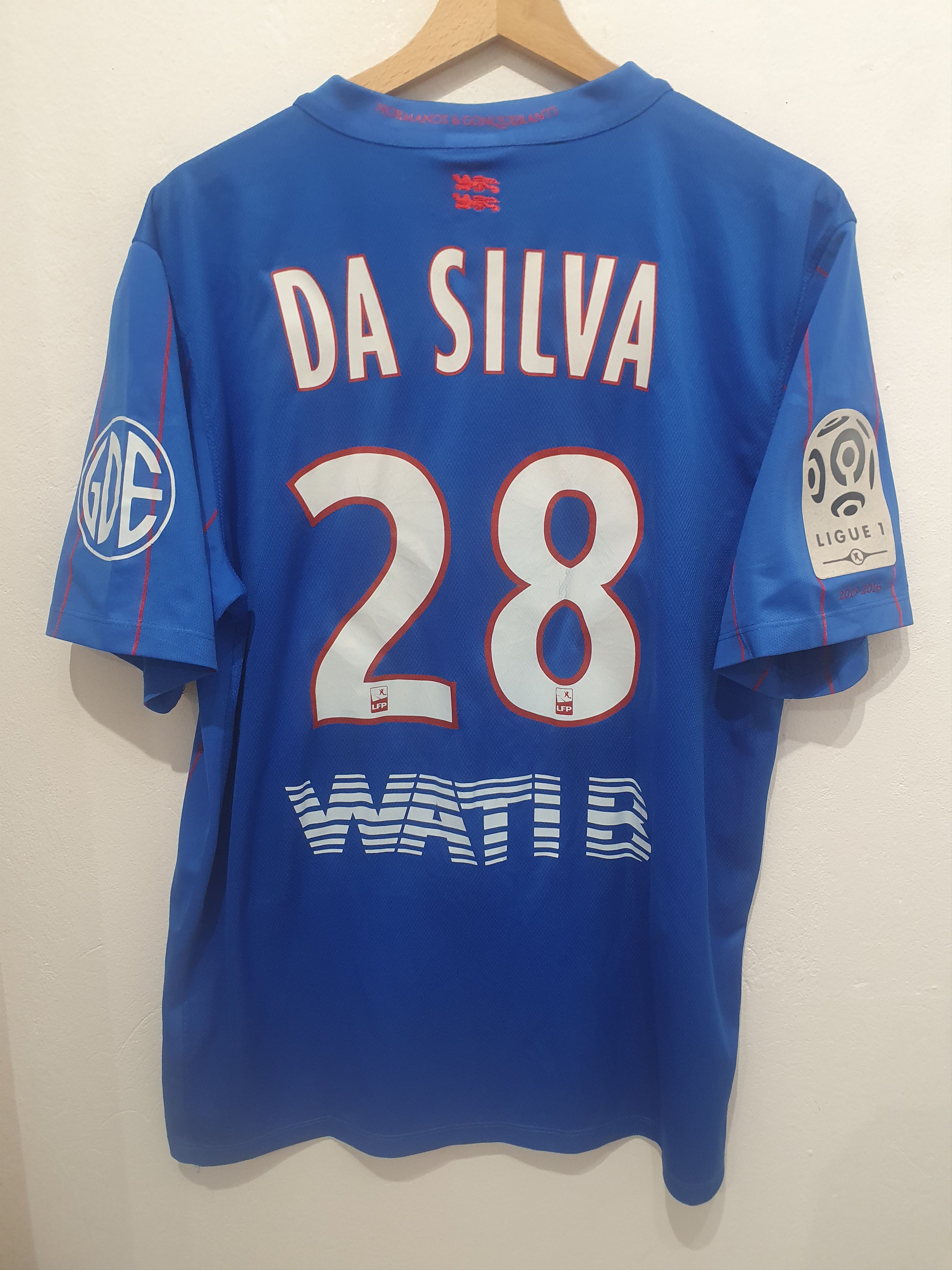 image of Sm Caen Da Silva Nike Size L Jersey Shirt Trikot Soccer in Blue, Men's