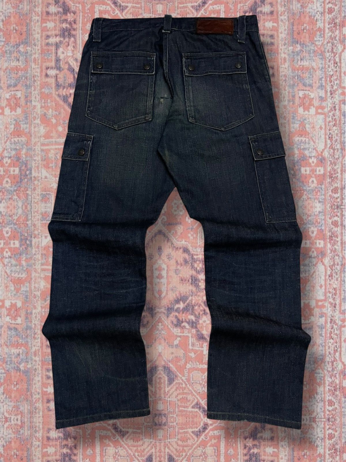 Japanese Brand Vintage Designer Japan Back Number Indigo Distressed Denim Size US 32 / EU 48 - 8 Thumbnail