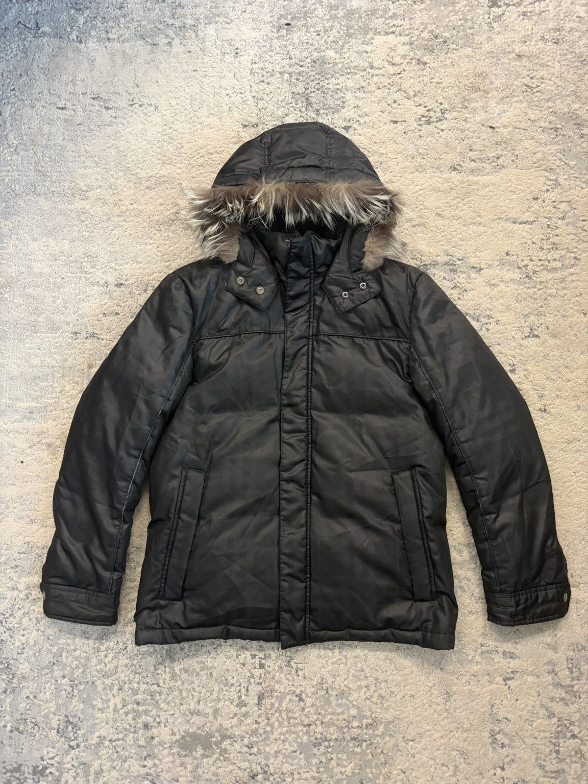 Burberry Black Label Fur Hood Puffer Jacket Size US M / EU 48-50 / 2 - 1 Thumbnail