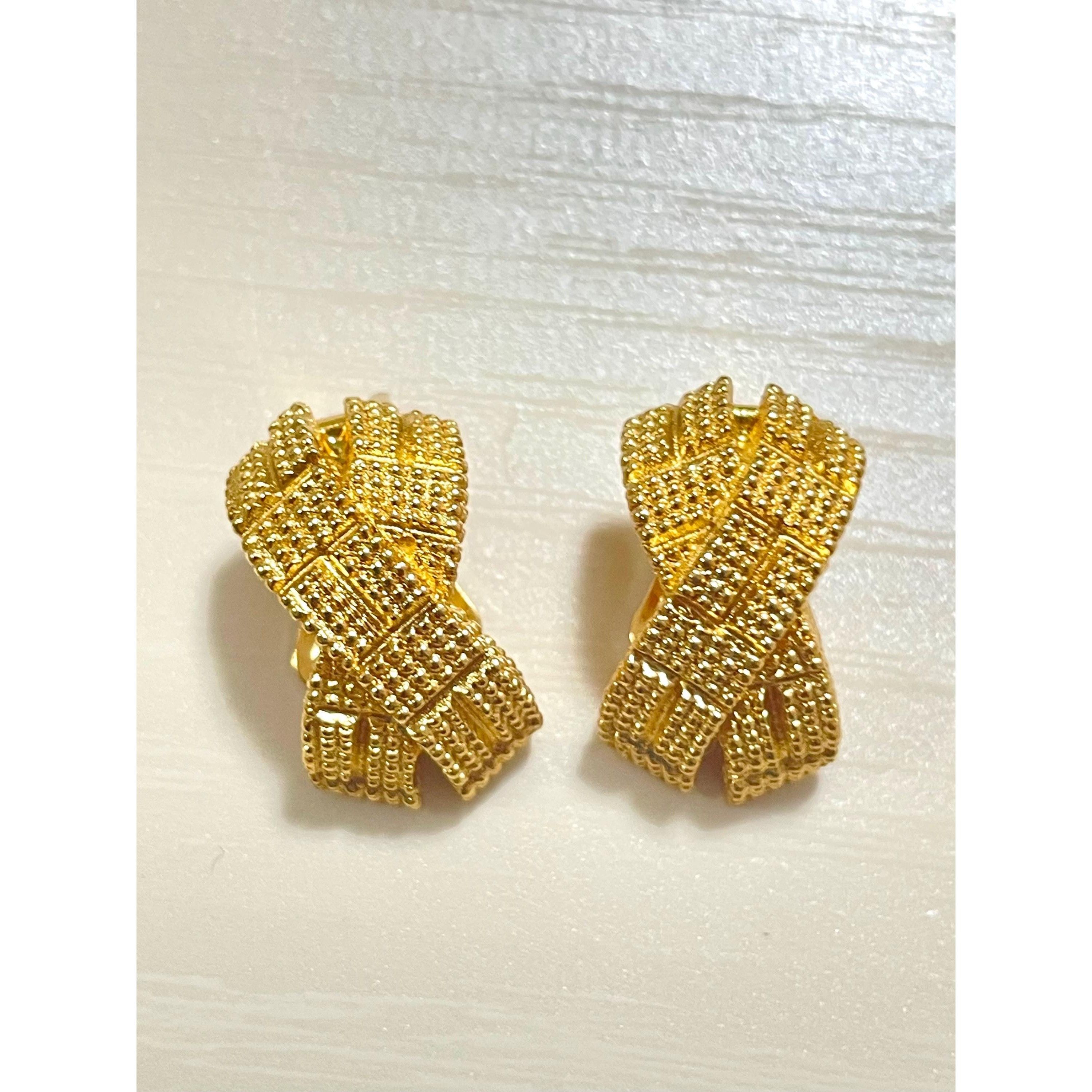 Dior MINT. Vintage Christian Dior golden cross earrings. Size ONE SIZE - 10 Thumbnail