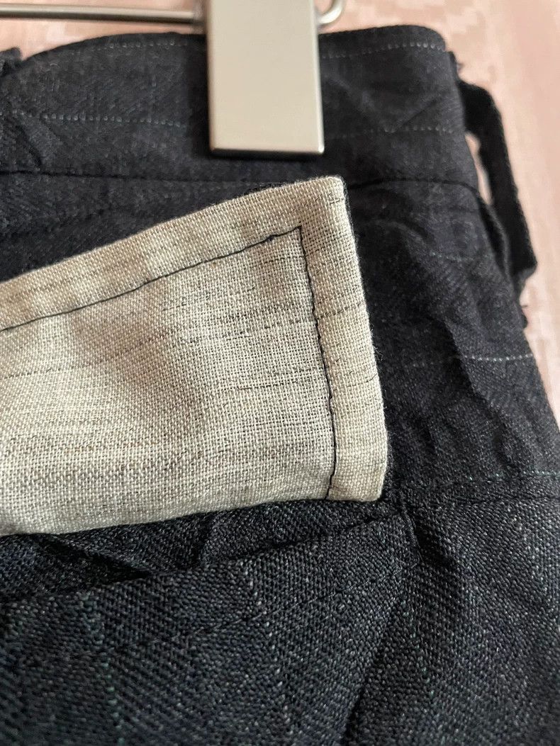 Y's Y's size 1 Dark grey pleated striped trousers Size US 28 / EU 44 - 6 Thumbnail