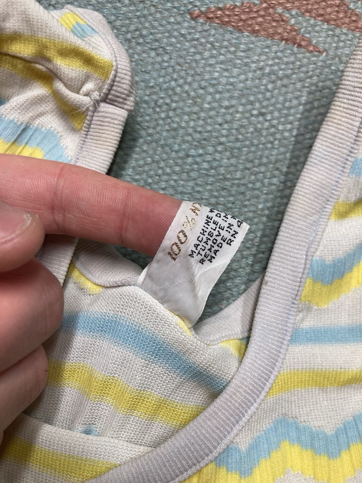 Vintage 60s 70s tank top shirt soft nylon striped beach adult small Size US S / EU 44-46 / 1 - 7 Thumbnail