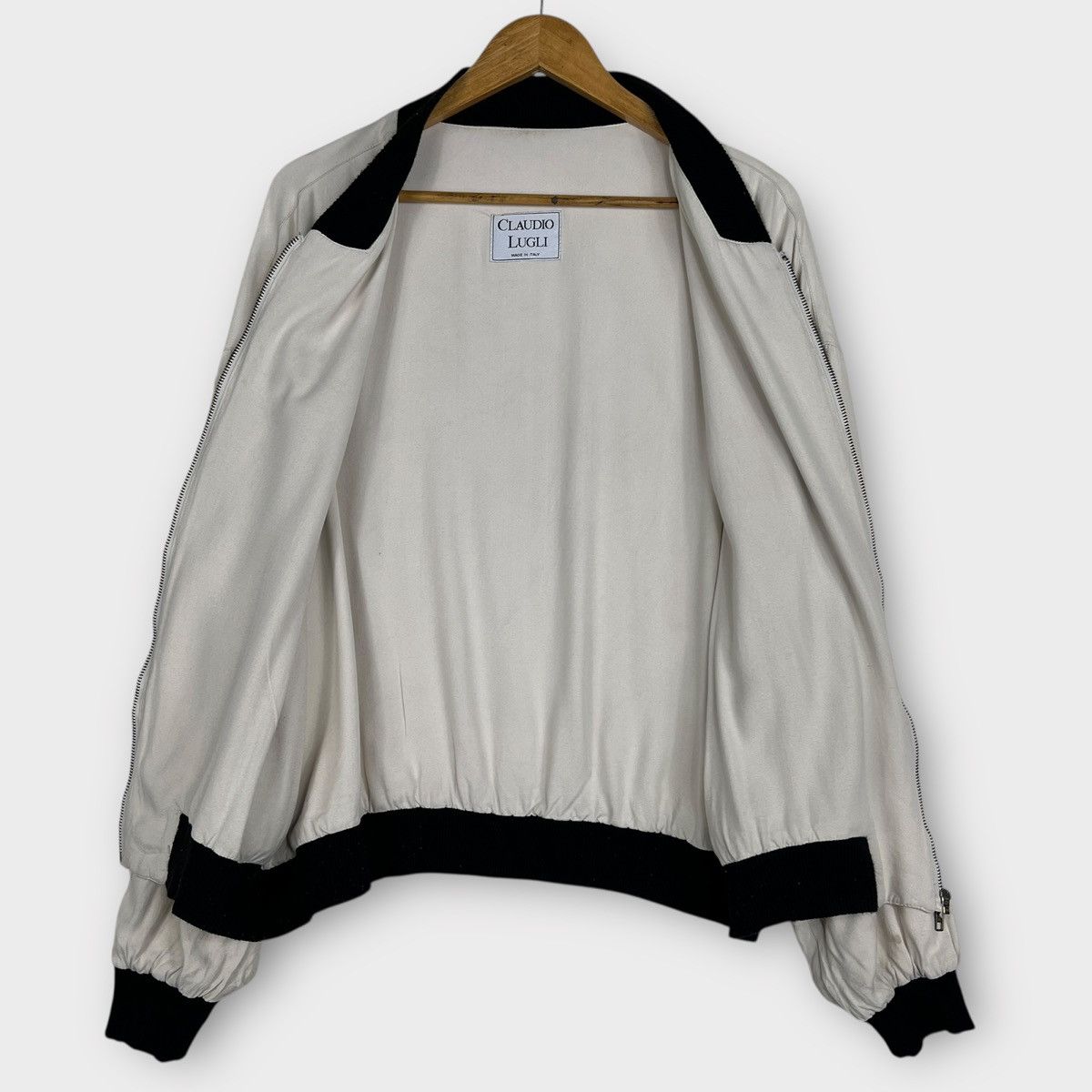 Other 🔥 Vintage Claudio lugli Rayon Bomber Jacket Made In Italy Size US L / EU 52-54 / 3 - 8 Thumbnail