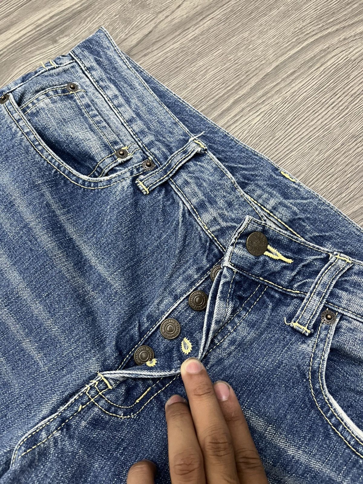 Japanese Brand 🇯🇵Vtg Takeo Kikuchi Koi jeans 🇯🇵 Size US 35 - 5 Thumbnail