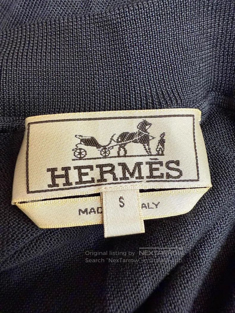 Hermes Hermes Black print long sleeve jacket Size S / US 4 / IT 40 - 4 Thumbnail
