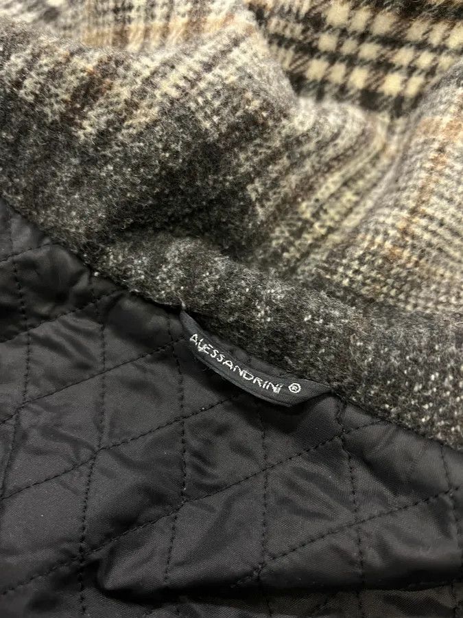Daniele Alessandrini Daniele Alessandrini Tartan Gradient Grey Long Coat Size US M / EU 48-50 / 2 - 9 Thumbnail