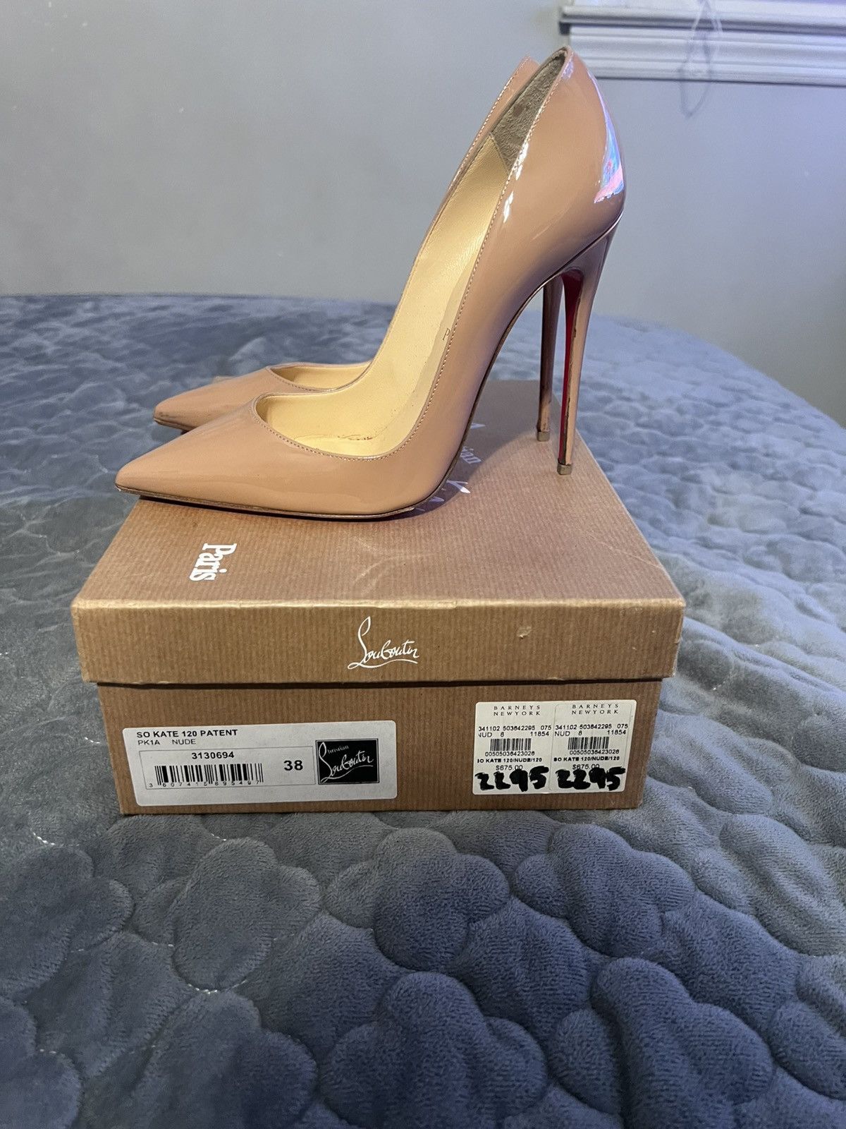 Christian Louboutin Christian Louboutin Kate 100 Patent Pump Size US 8 / IT 38 - 1 Thumbnail