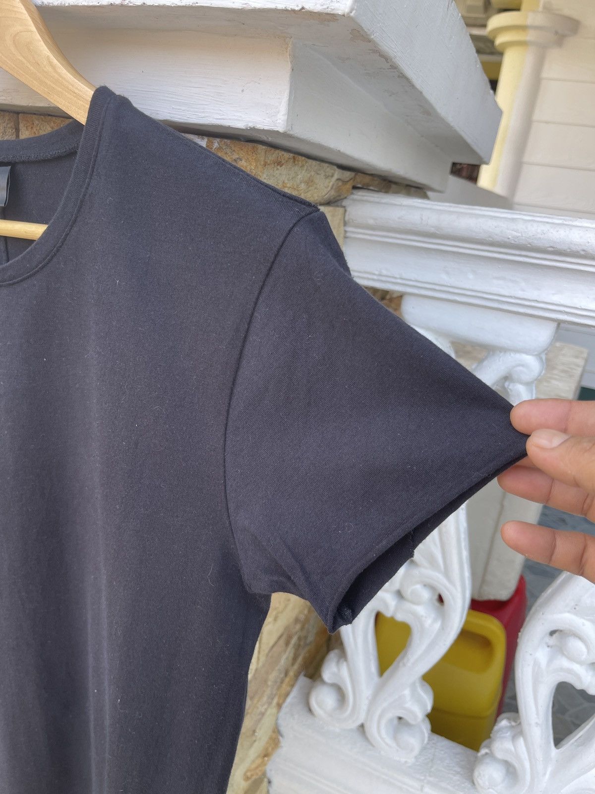 wjk Last Drop🔥WJK Japanese Avant Garde Cut Edge Basic Plain Tee Size US M / EU 48-50 / 2 - 9 Thumbnail