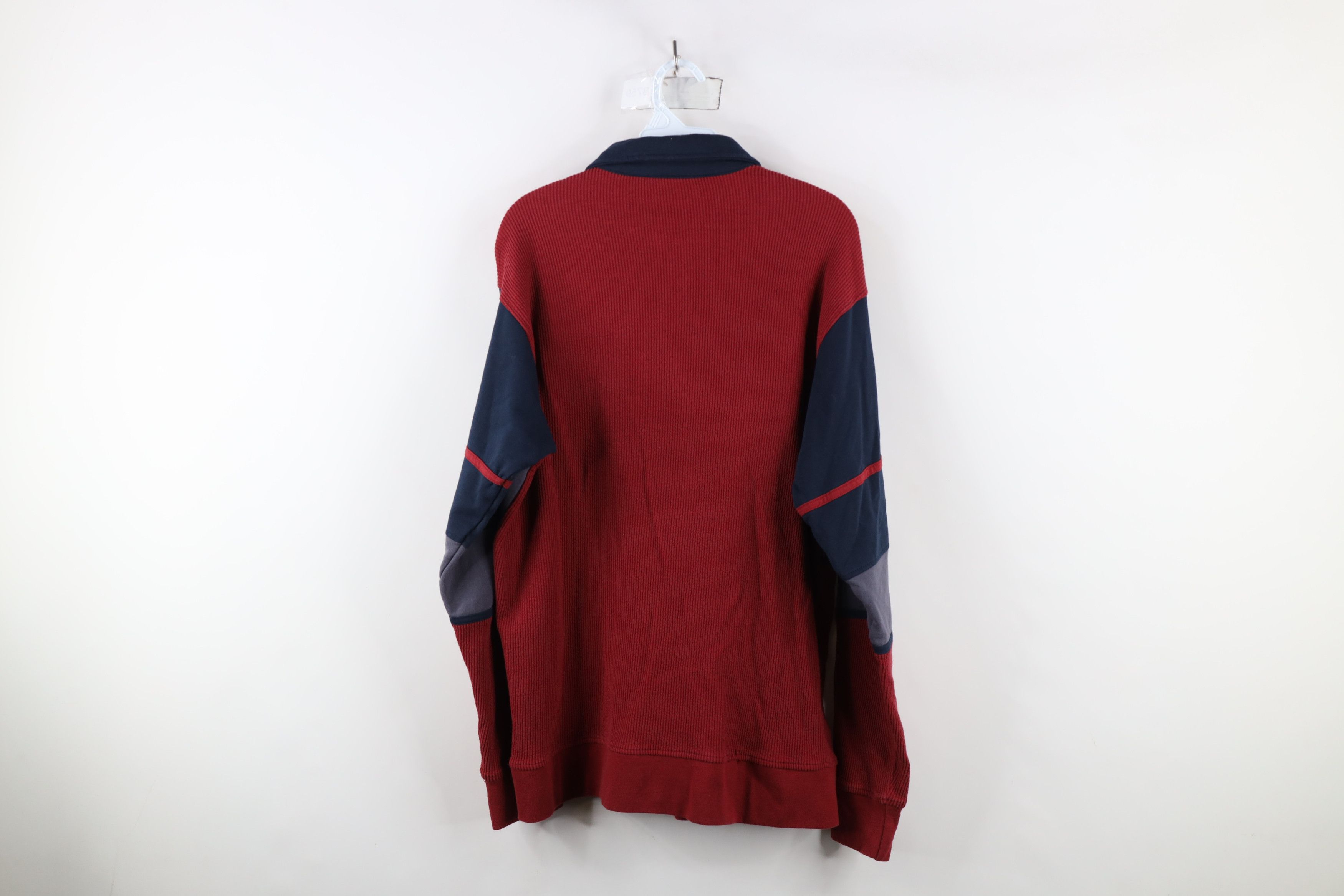 Vintage Vintage 90s Streetwear Block Thermal Knit Long Sleeve Polo Size US M / EU 48-50 / 2 - 10 Thumbnail
