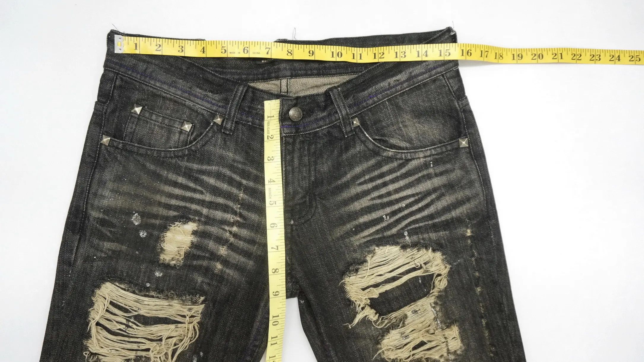 Japanese Brand Vintage MIDAS Distressed Shortrise Flared Jeans Size US 30 / EU 46 - 10 Thumbnail
